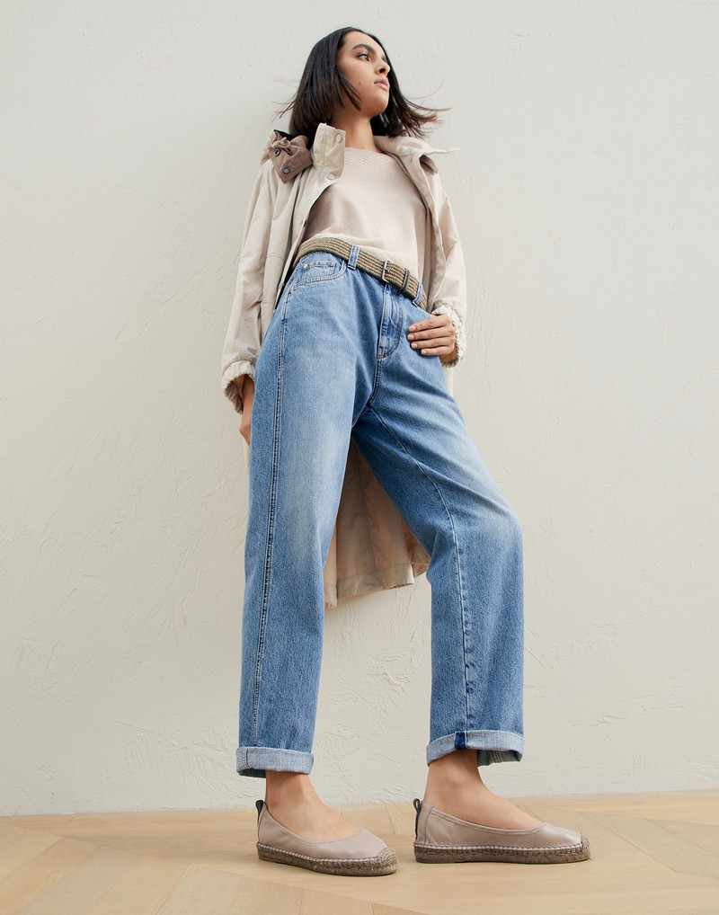 Brunello Cucinelli Nappa leather espadrilles with monili outlook