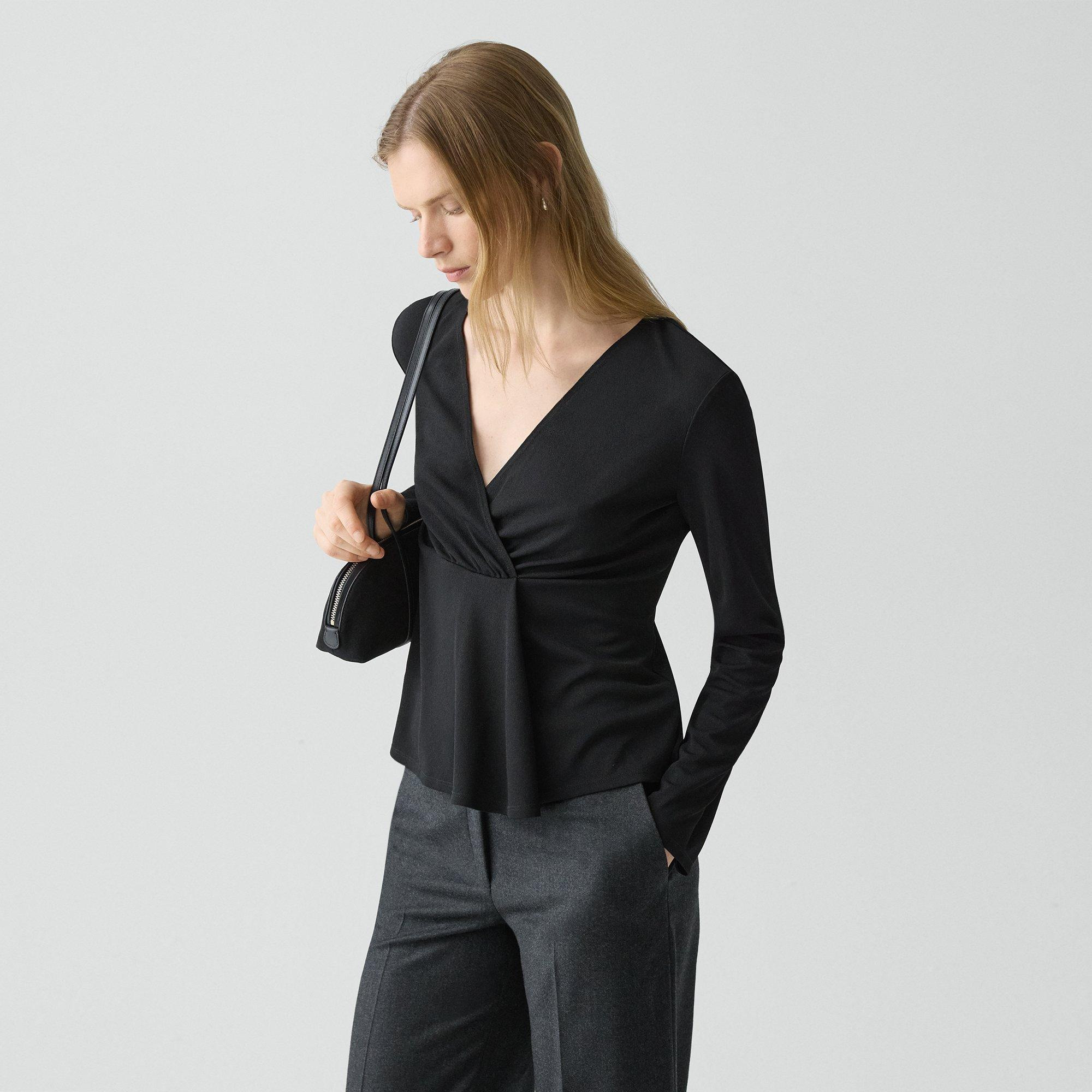Gathered Top in Crepe Jersey - 3