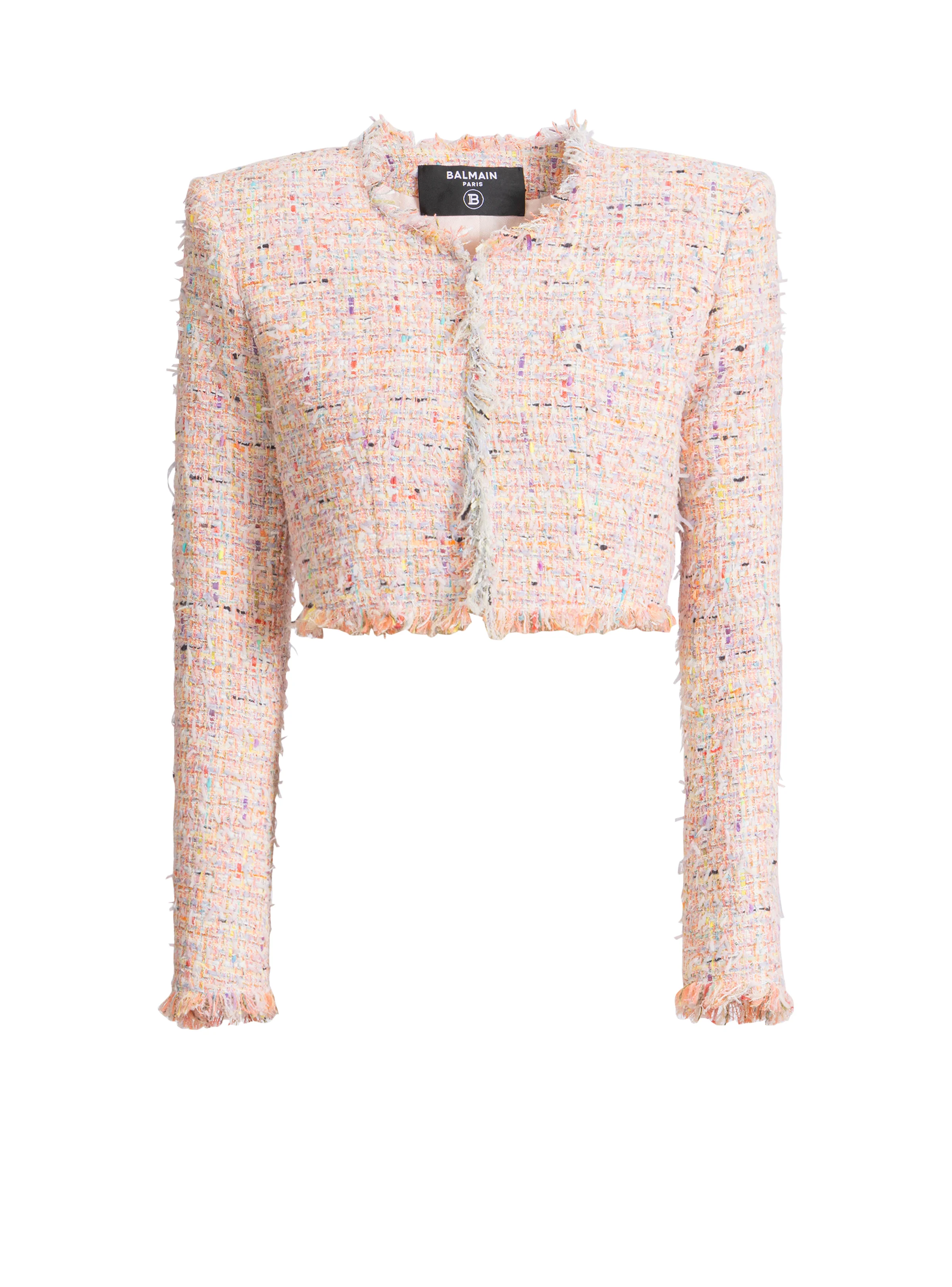 Cropped tweed jacket - 1