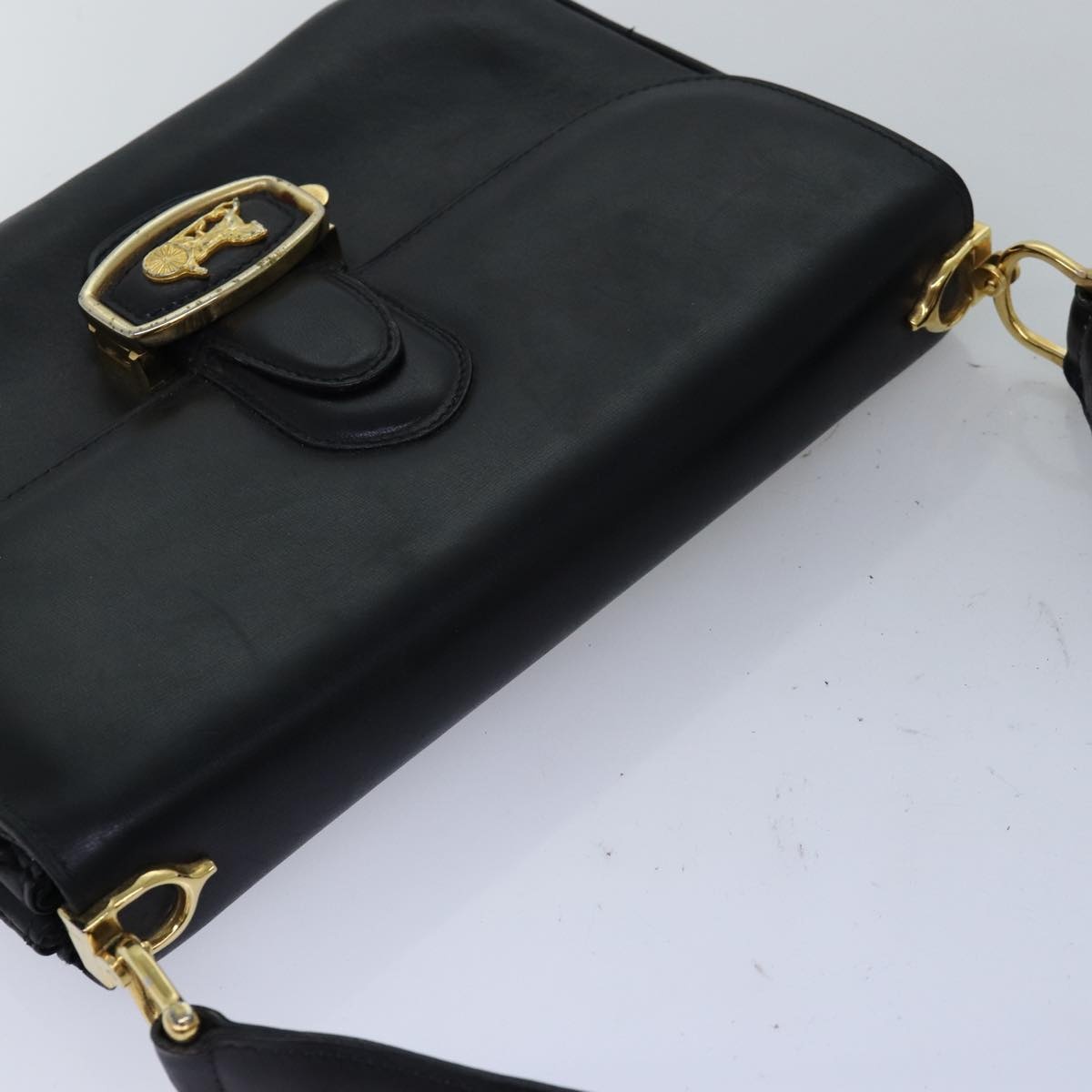 CELINE Horse Carriage Shoulder Bag Leather Black - 6