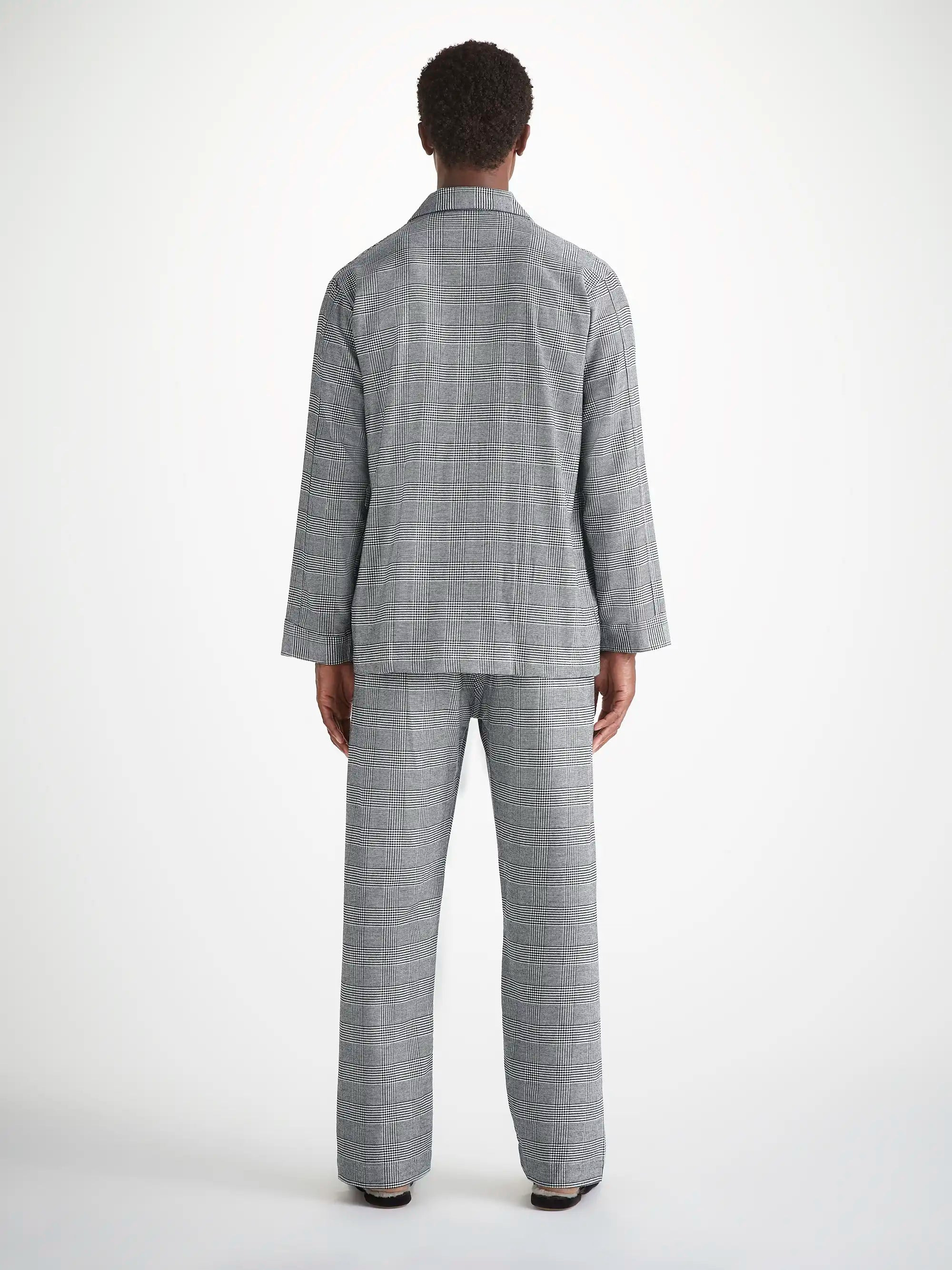 Men's Classic Fit Pajamas Kelburn 42 Brushed Cotton Black - 4