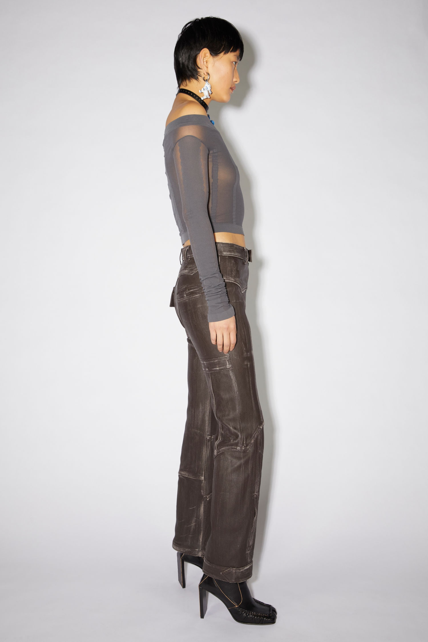 Leather trousers - Black - 4