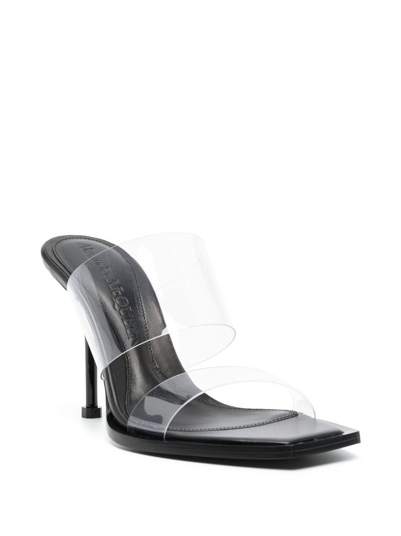 Alexander McQueen 100mm double-strap mules outlook