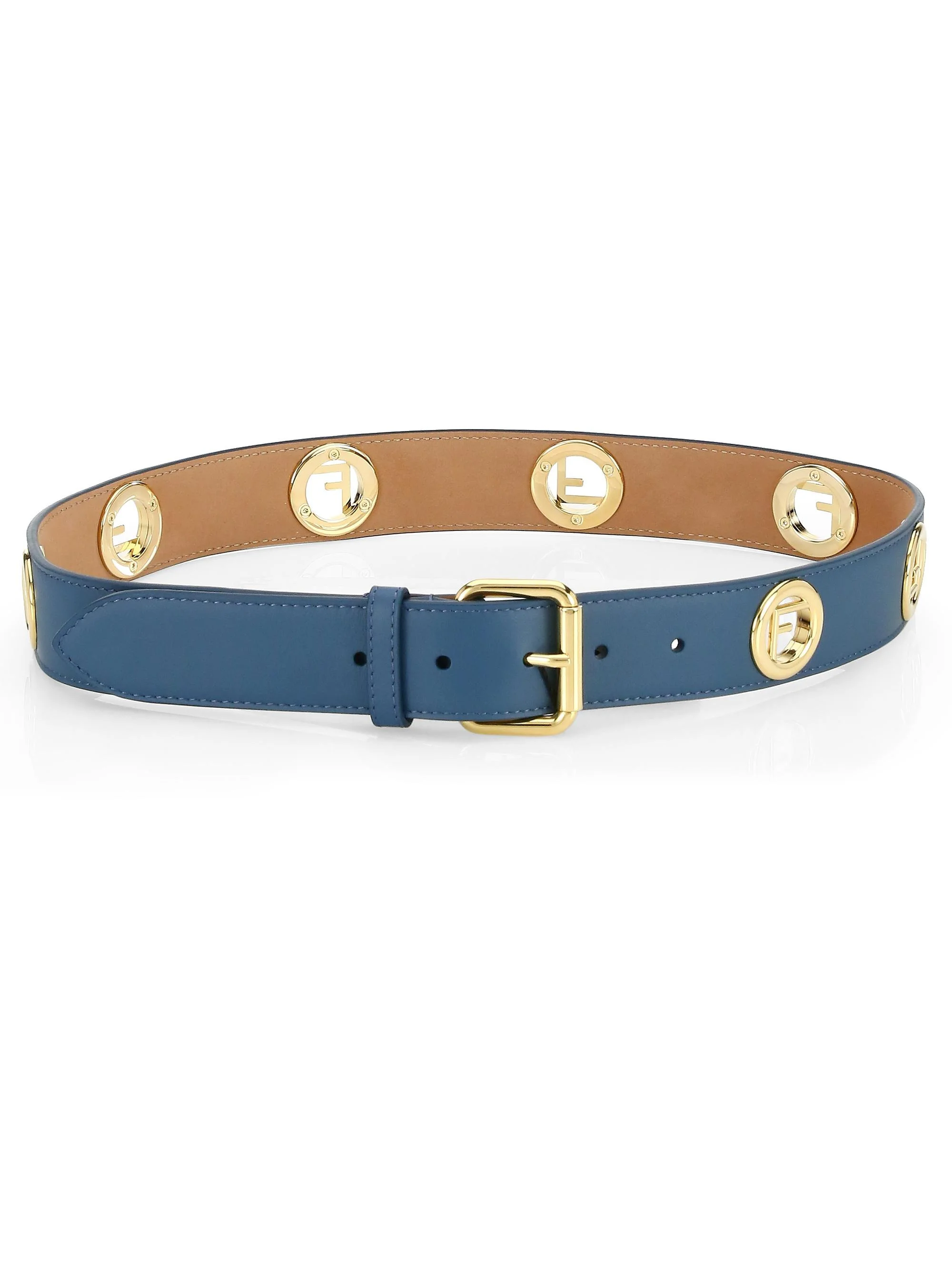 Women's Logo Leather Belt - Whale - 1