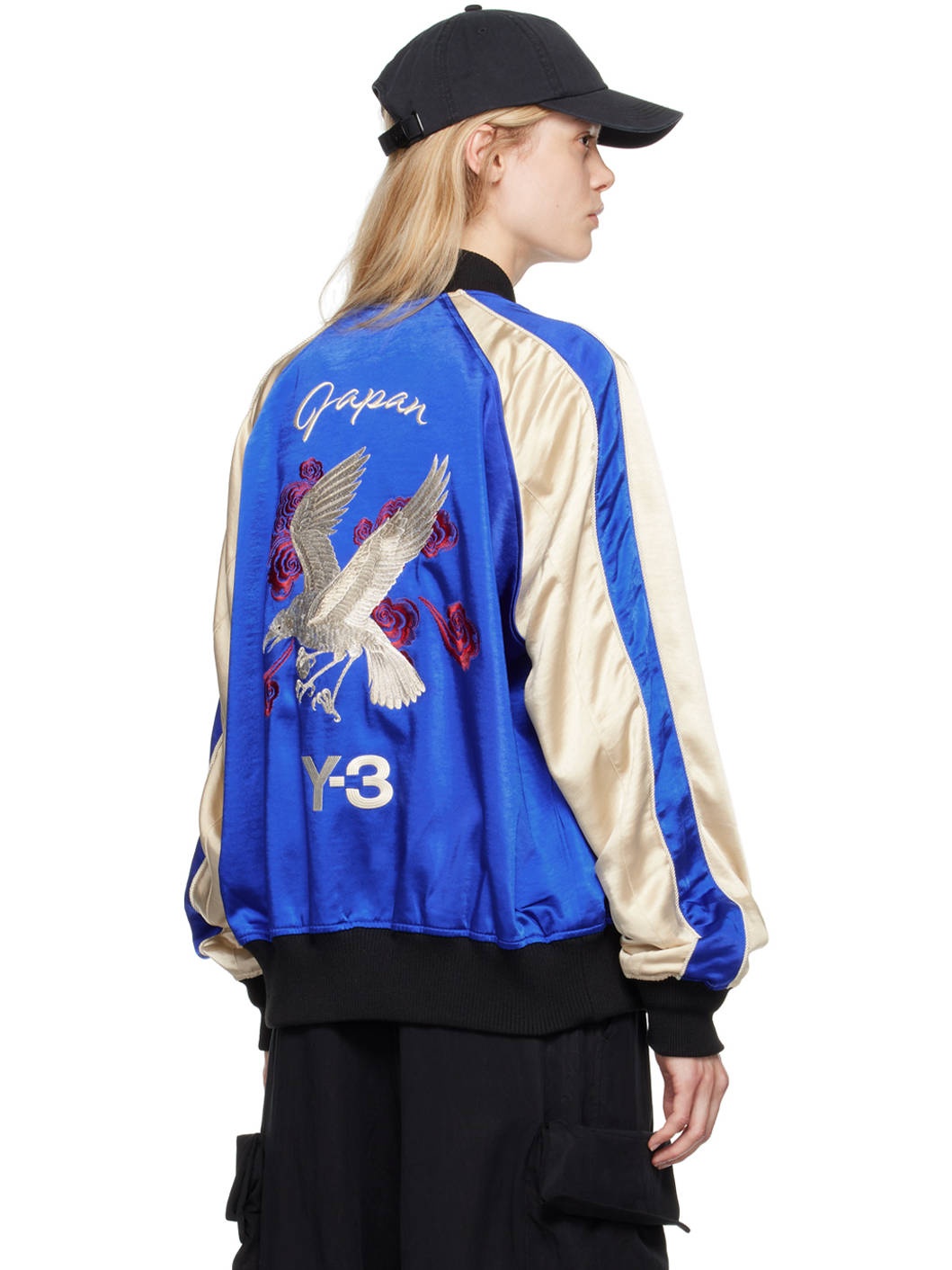Blue & Black JFA Edition Souvenir Reversible Bomber Jacket - 3