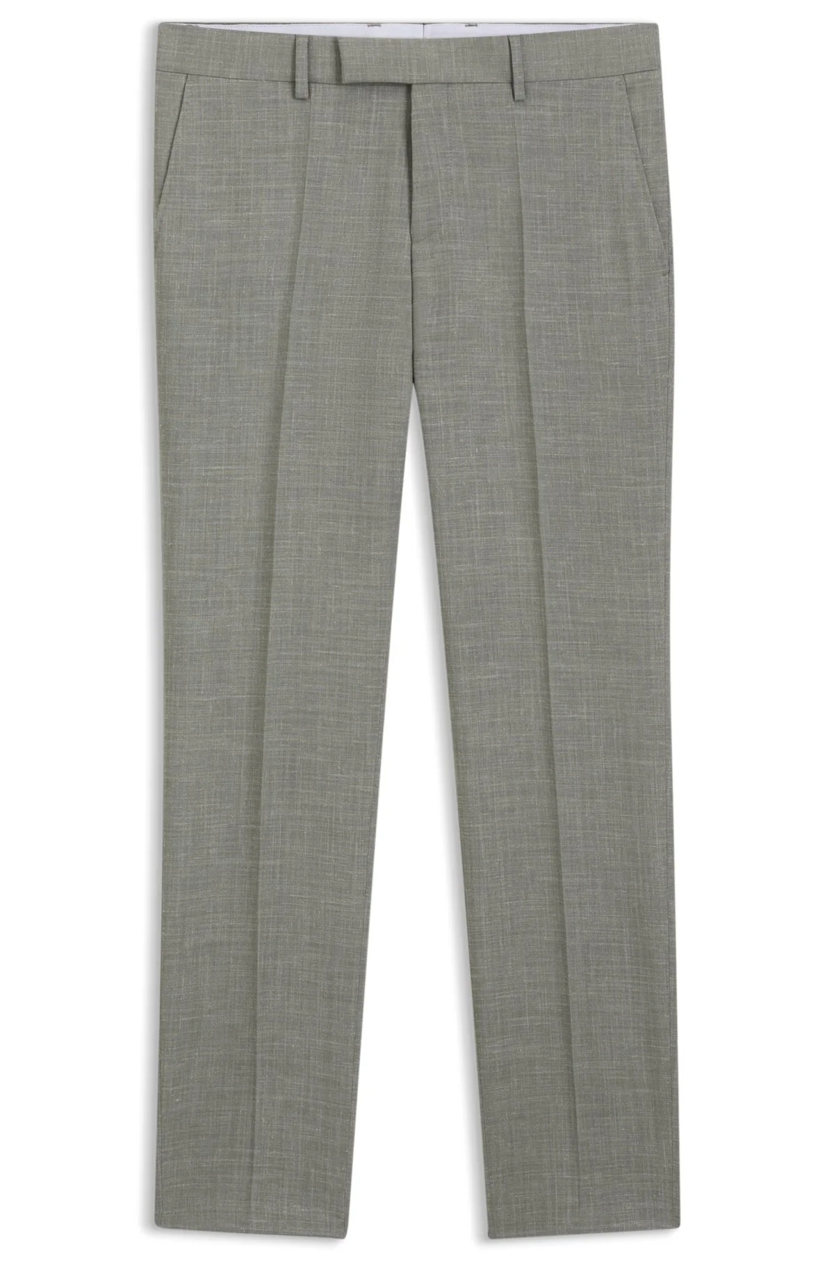 SLIM-FIT PANTS IN MELANGE STRETCH FABRIC - 1