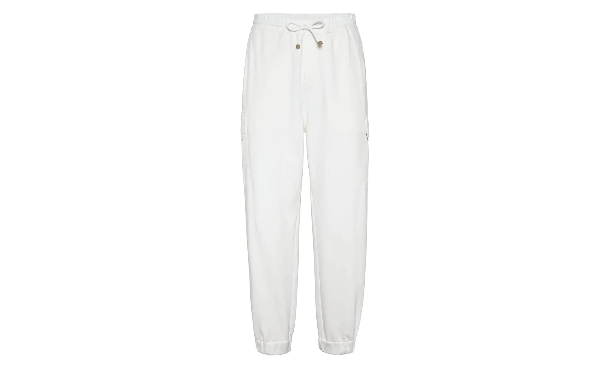 Cotton-Blend Track Pants "White" BRUN1133 - 1