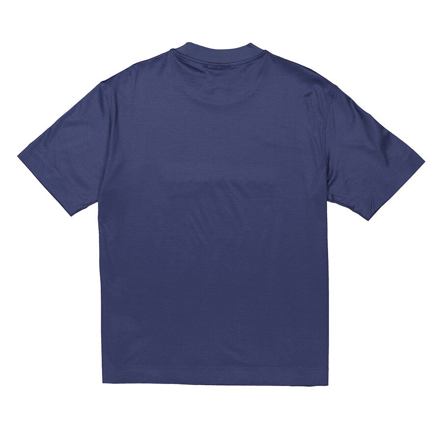 Emporio Armani Logo Embroidered Lyocell-Blend T-Shirt - 6