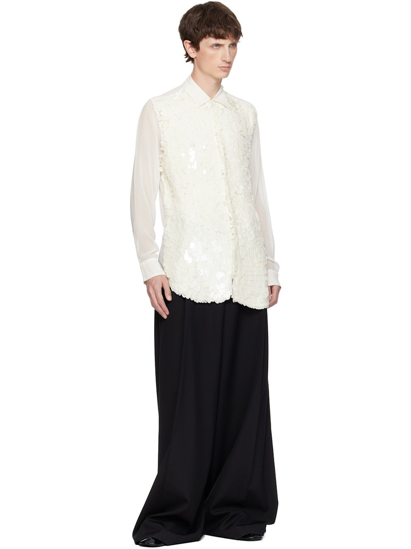 Dries Van Noten White Sequinned Shirt outlook