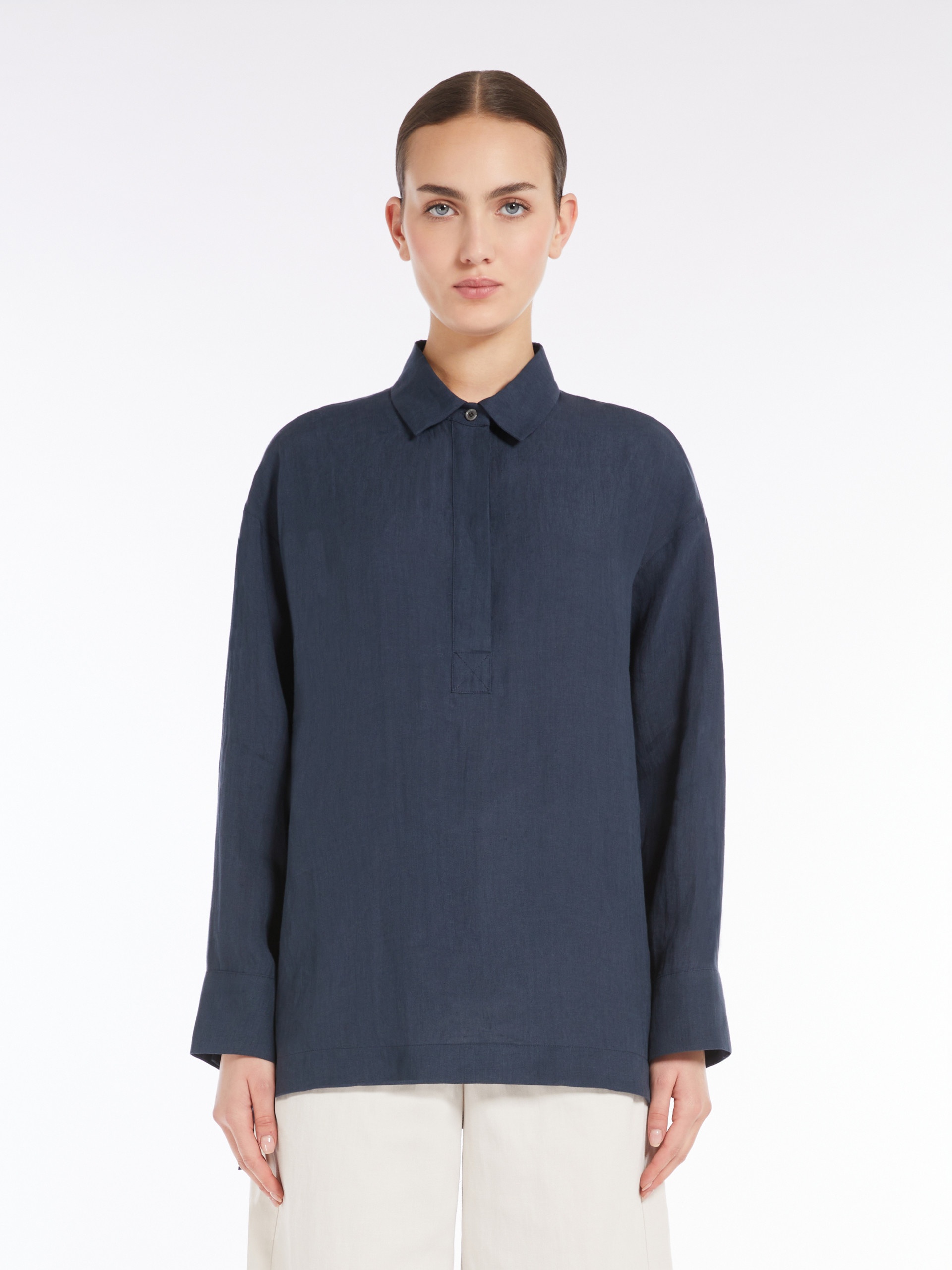 VARESE Linen canvas polo shirt - 3