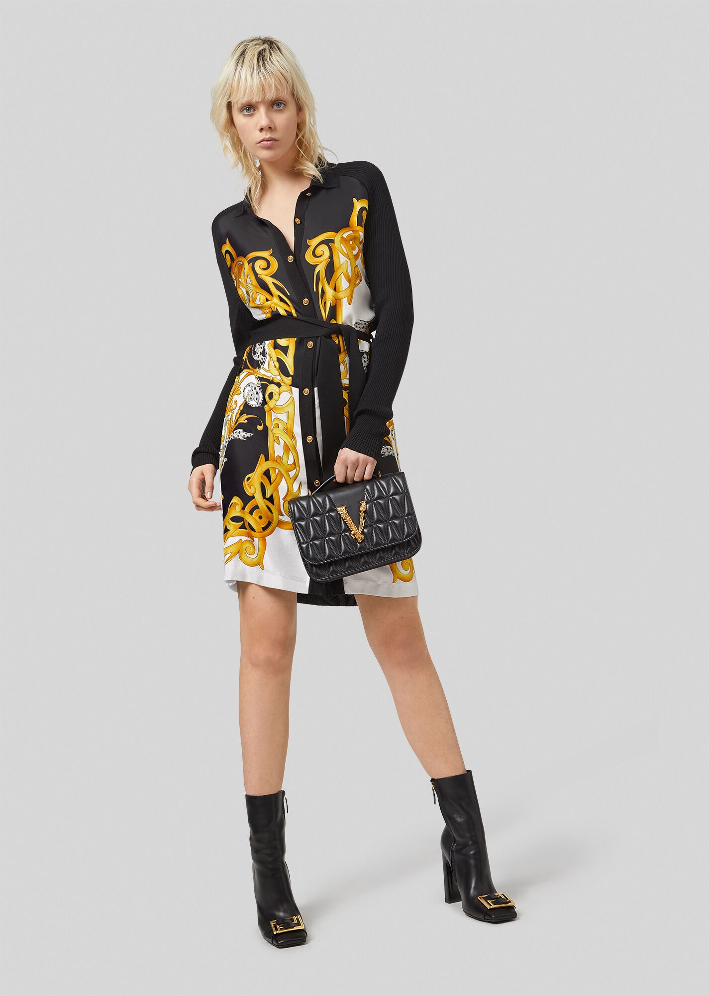 Barocco Acanthus Print Shirt Dress - 4