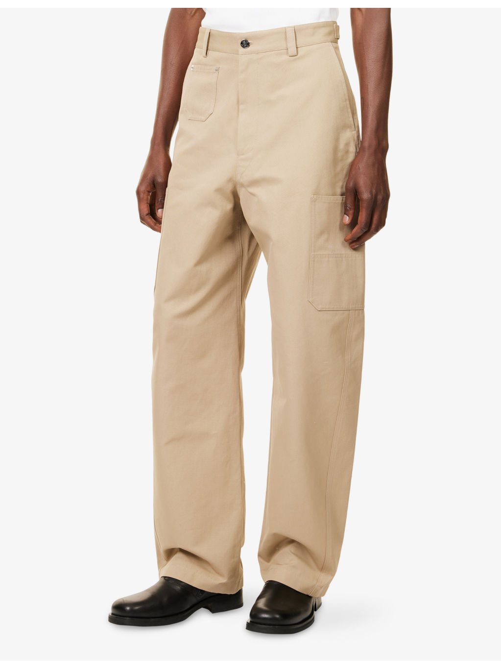 Cargo Wide-Leg Cotton Trousers - 3