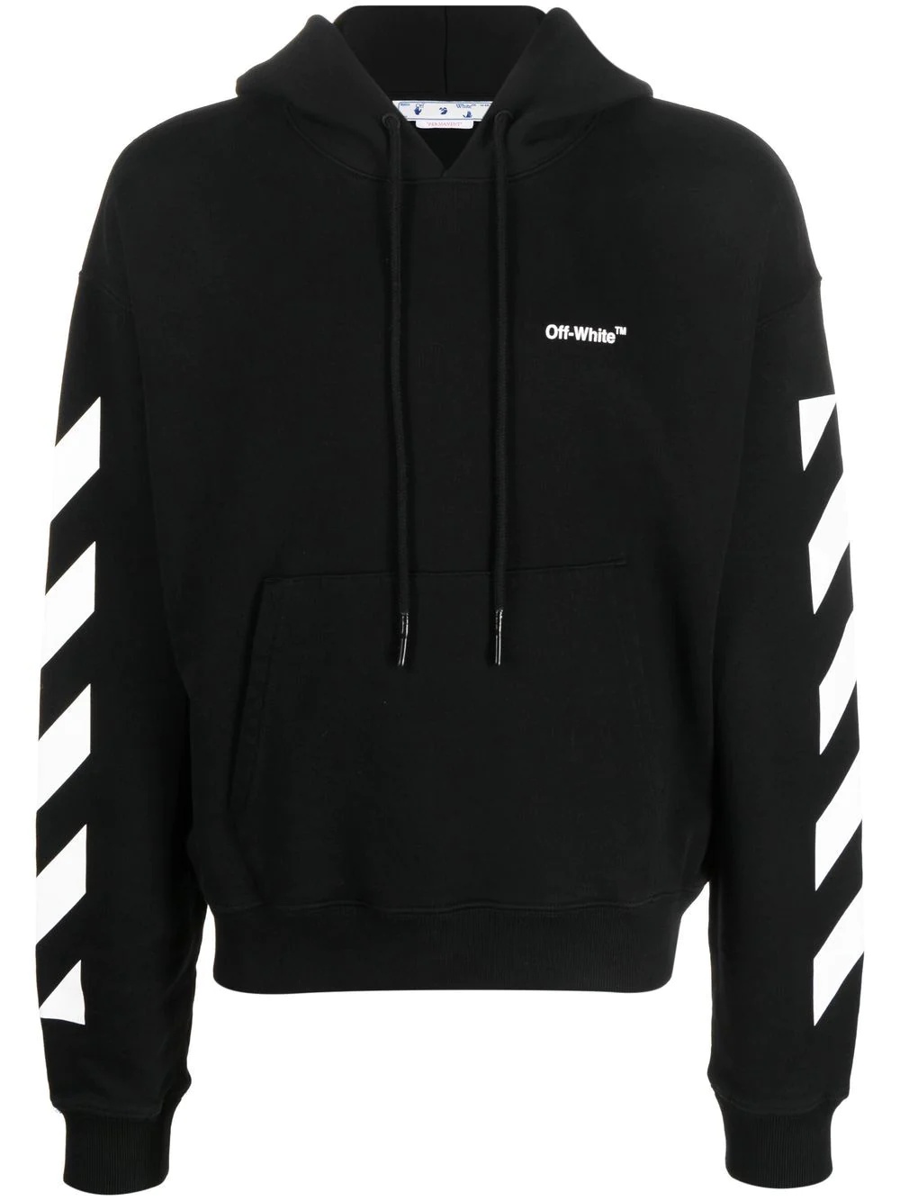 logo-print cotton hoodie - 1