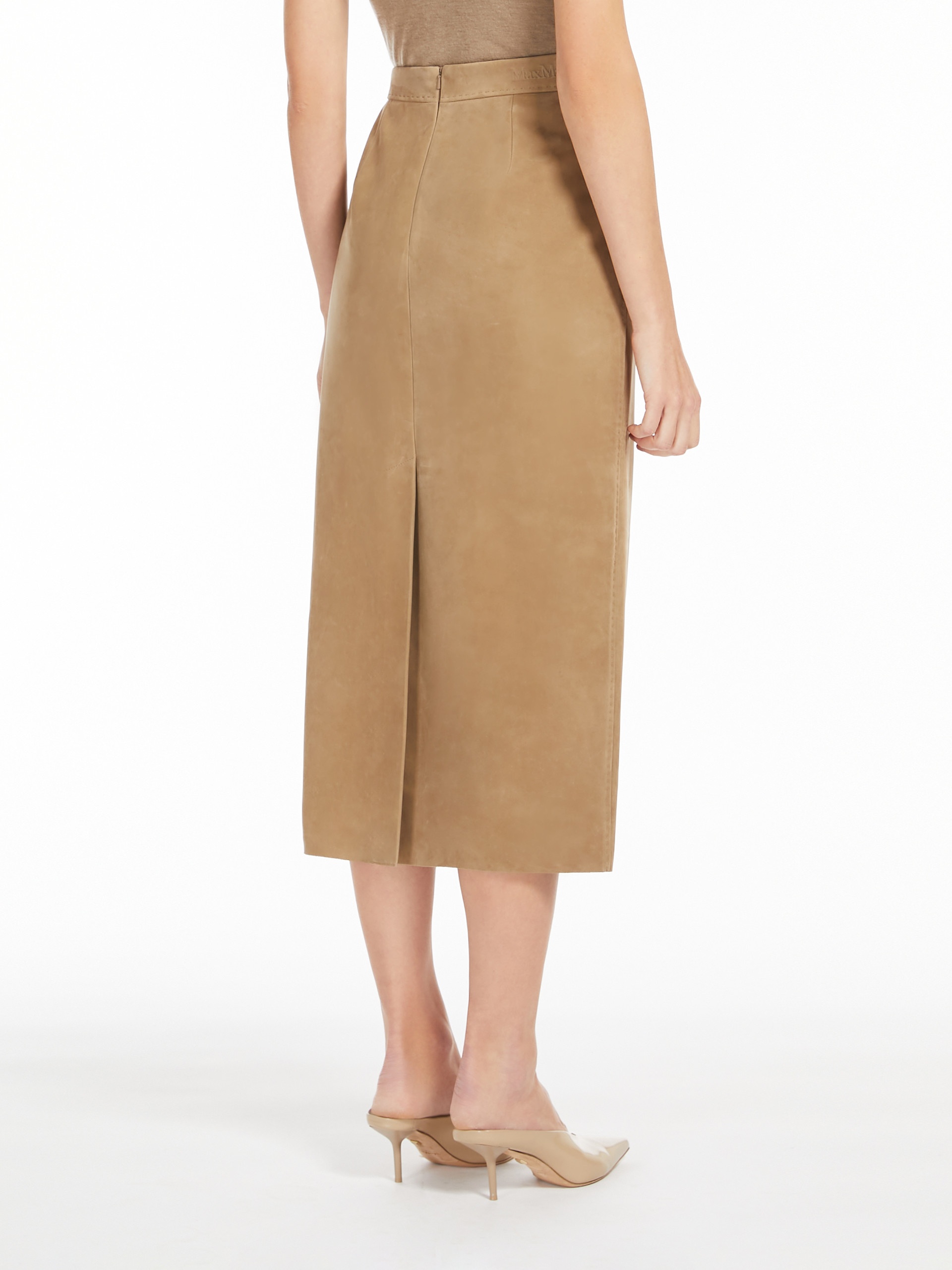 CALCIO Nubuck pencil skirt - 4