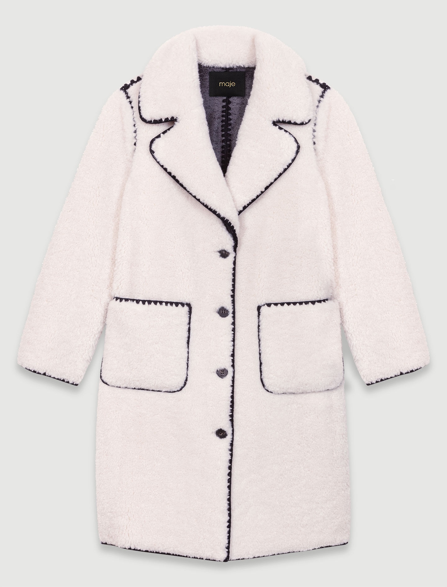 Mid-length fleece coat - 1