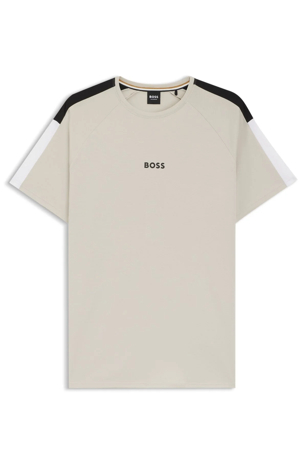 COTTON-BLEND PAJAMA T-SHIRT WITH COLOR-BLOCKING - 1