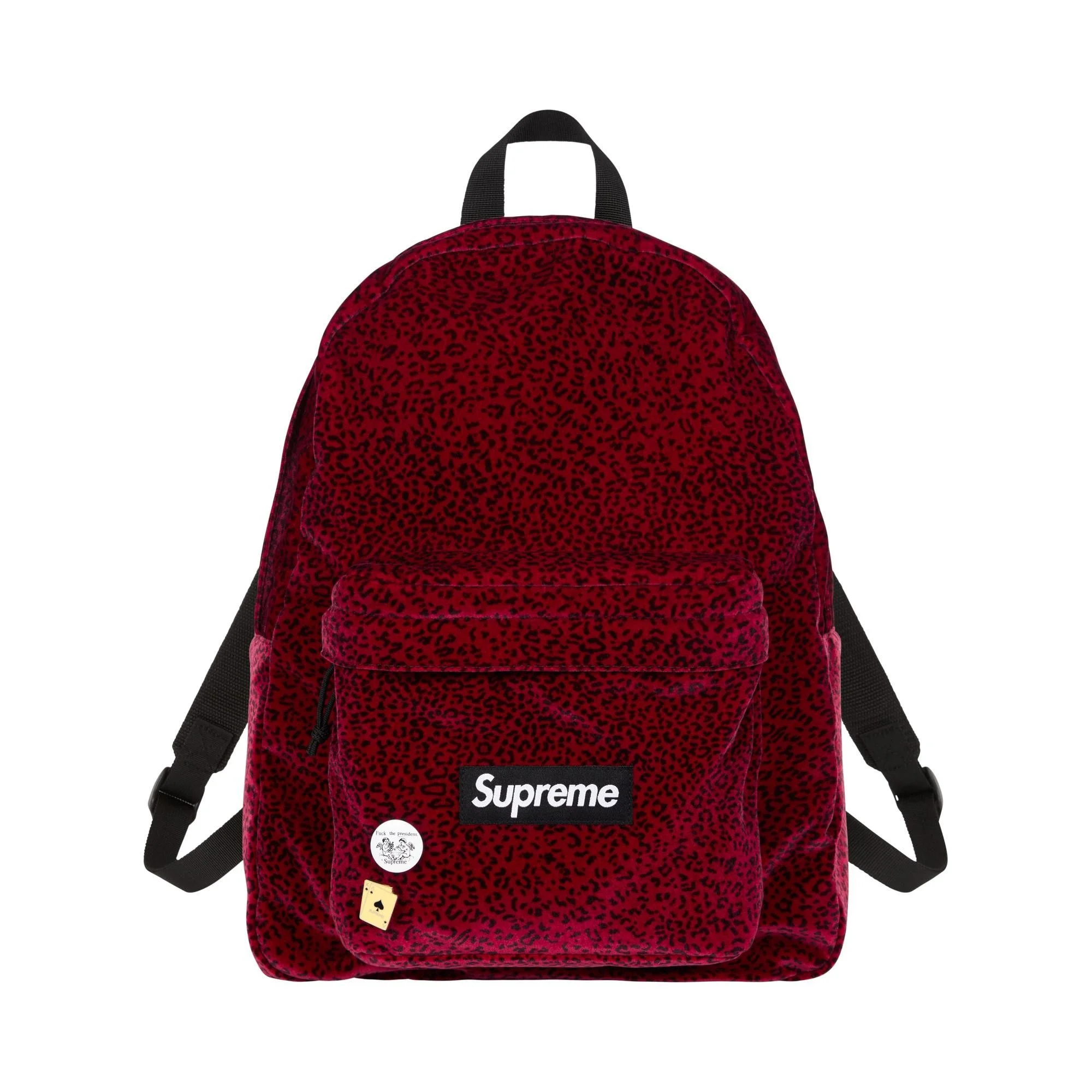 Supreme Velvet Backpack 'Red Leopard' - 1