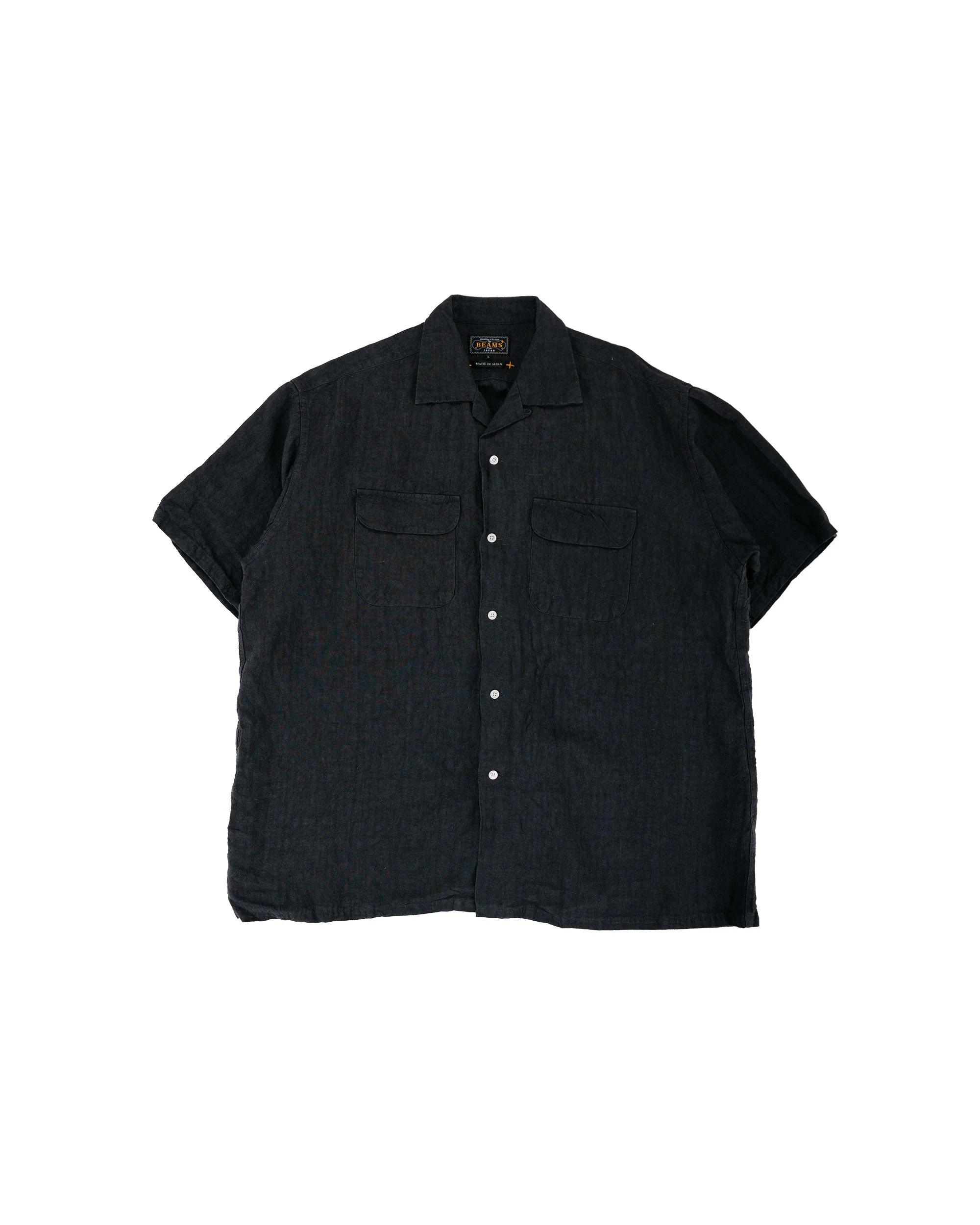 Open Collar 1/40 Linen Charcoal - 1