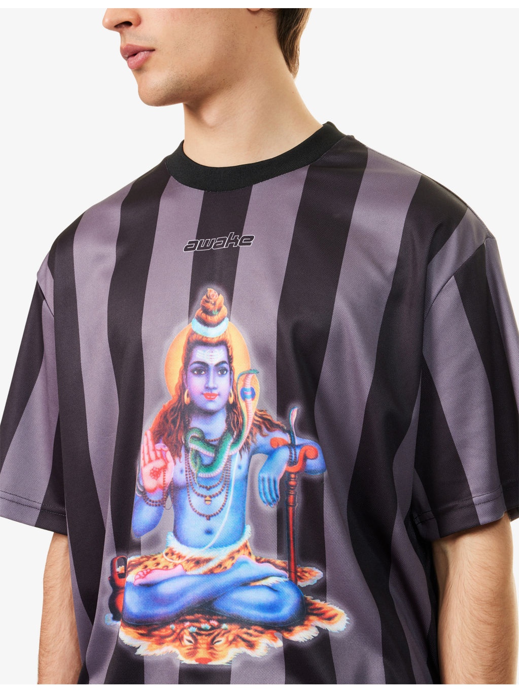 Soccer Striped Woven T-Shirt - 5
