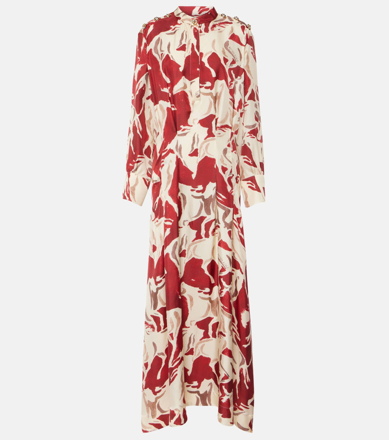Felicia printed silk maxi dress 1