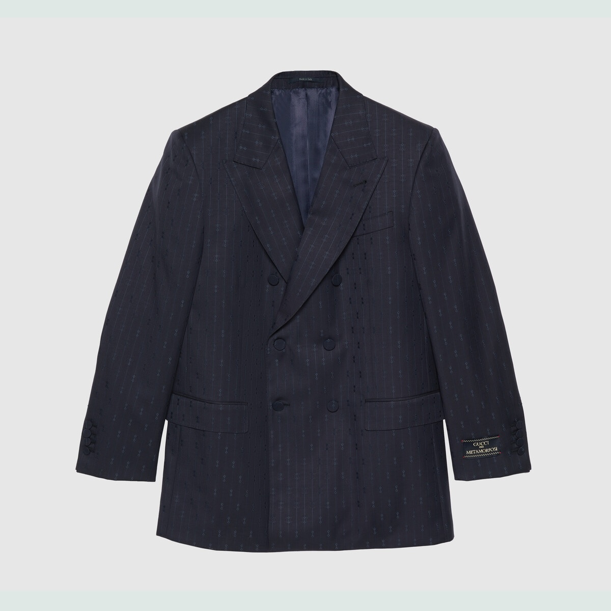 Horsebit striped wool jacket - 1