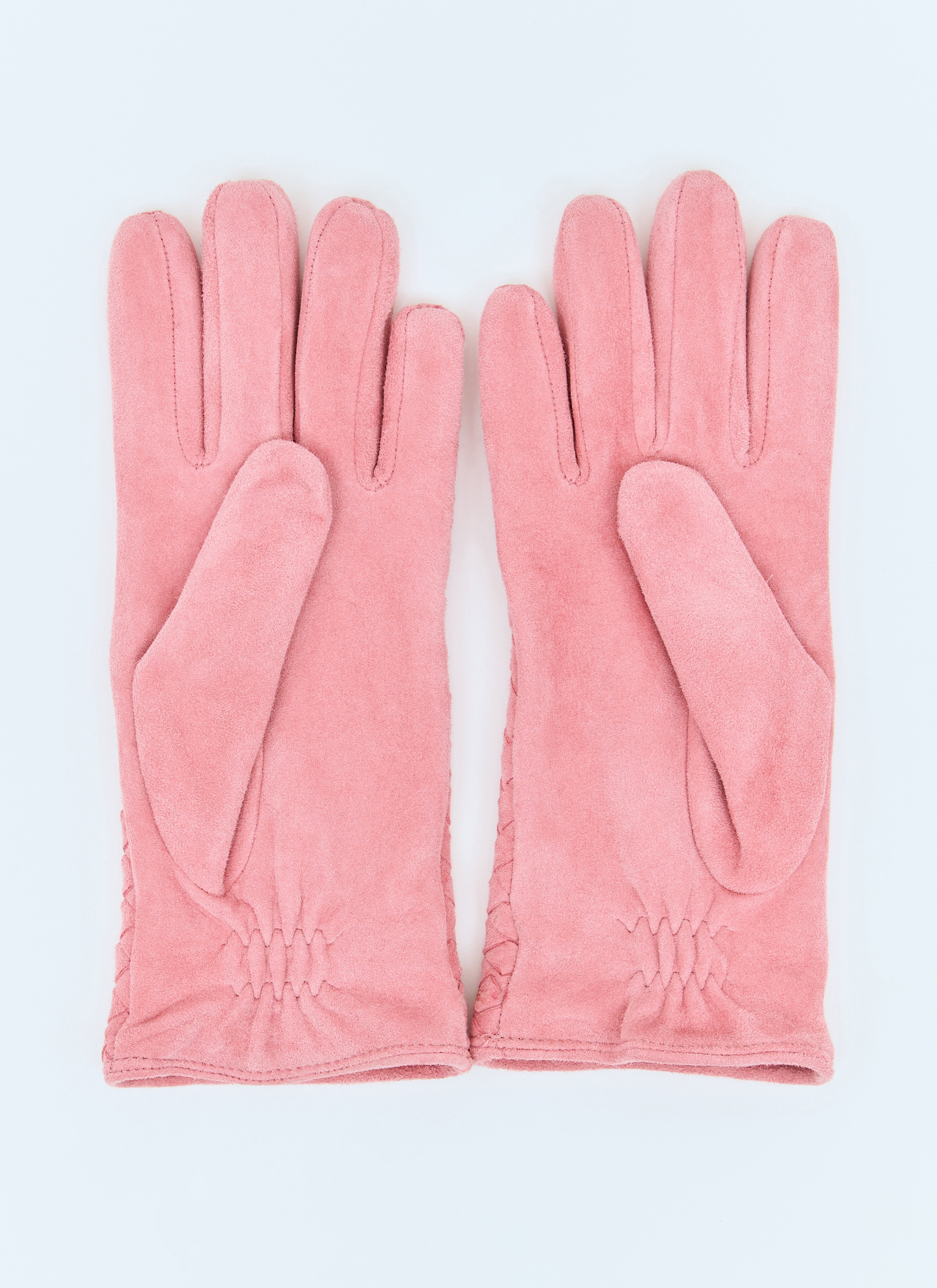 Bottega Veneta Women Suede Intrecciato Gloves - 4