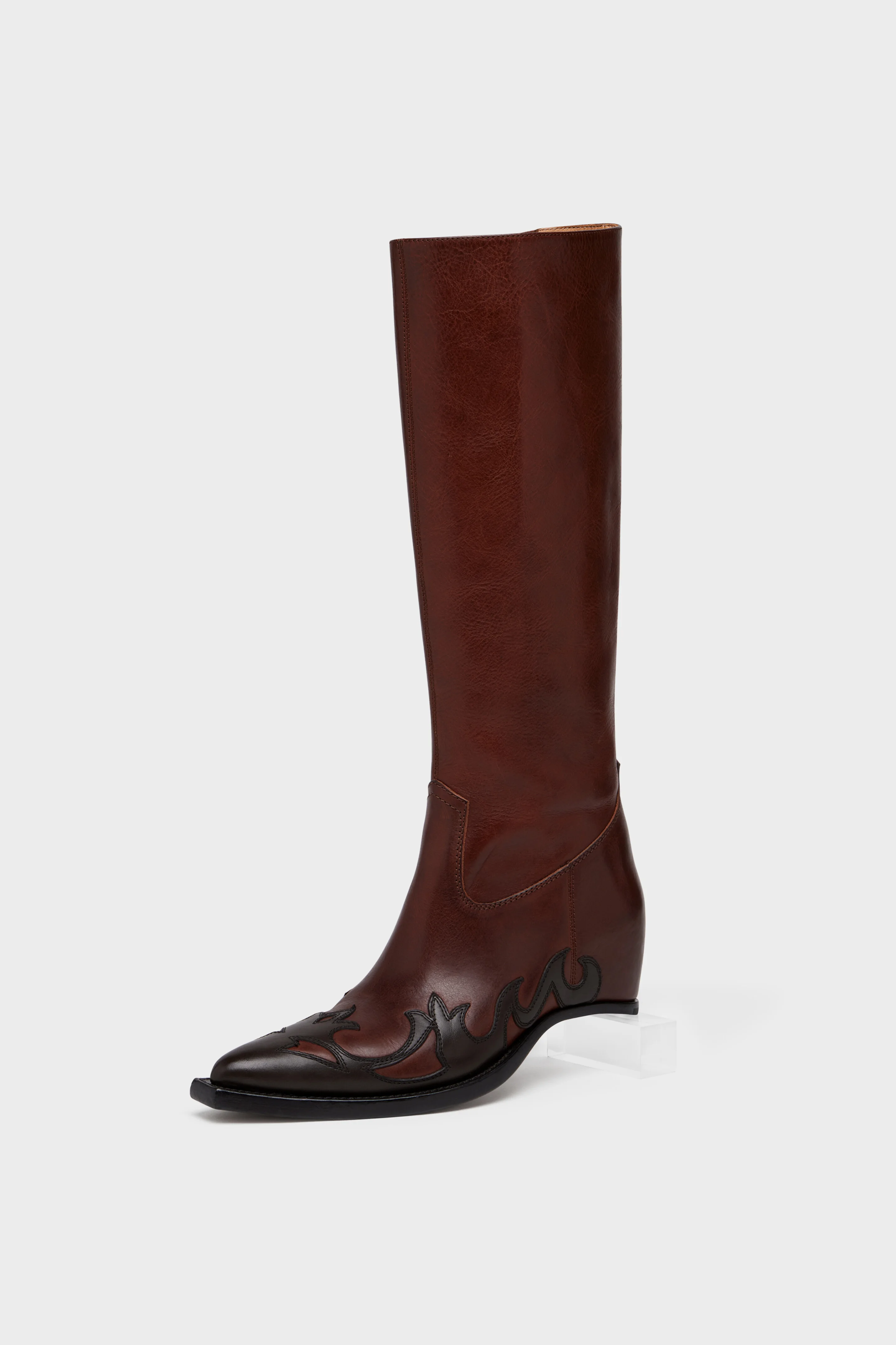 Heel-Less Western Knee Boot - 1