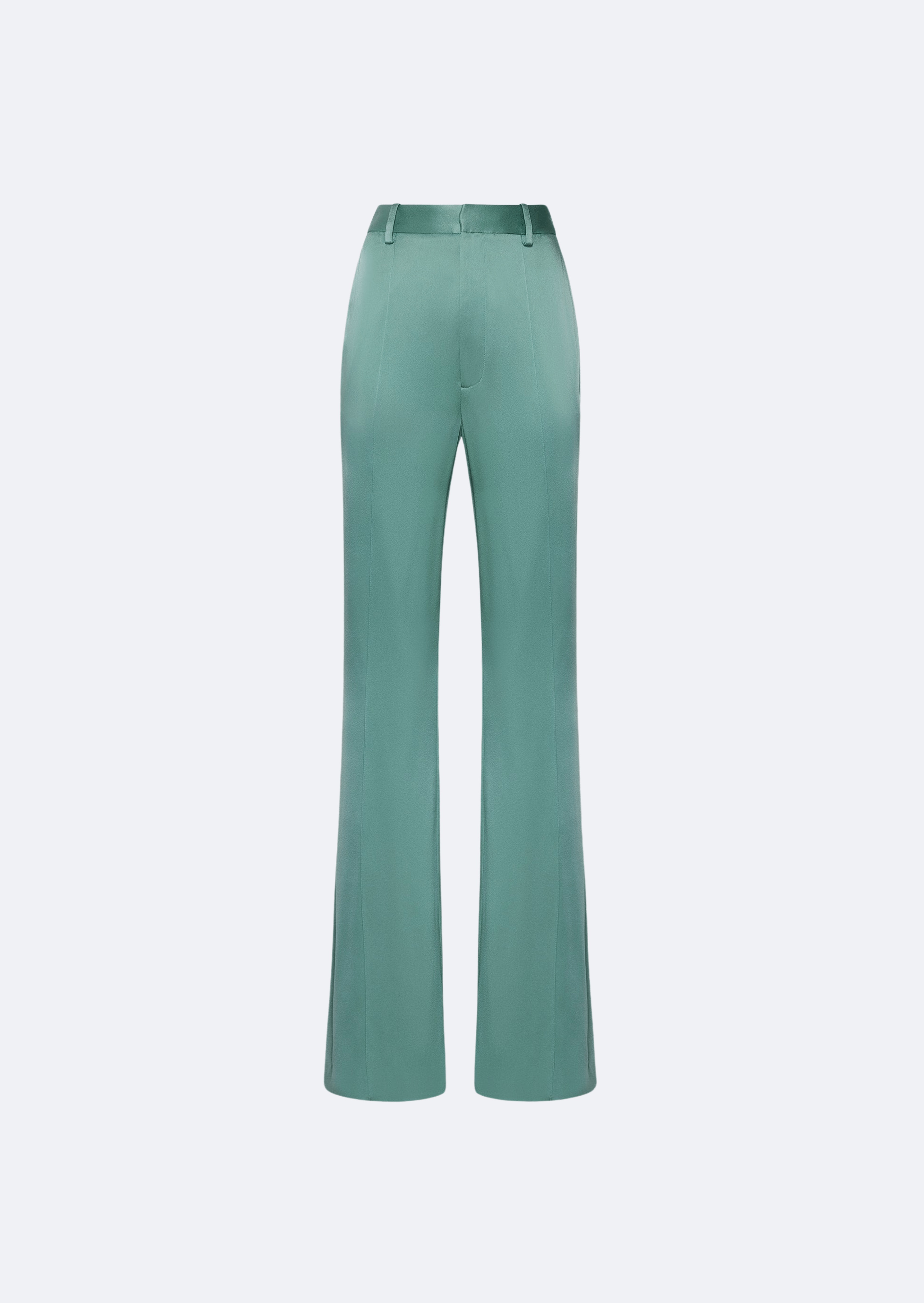 Satin High Waisted Flared Pant - 1
