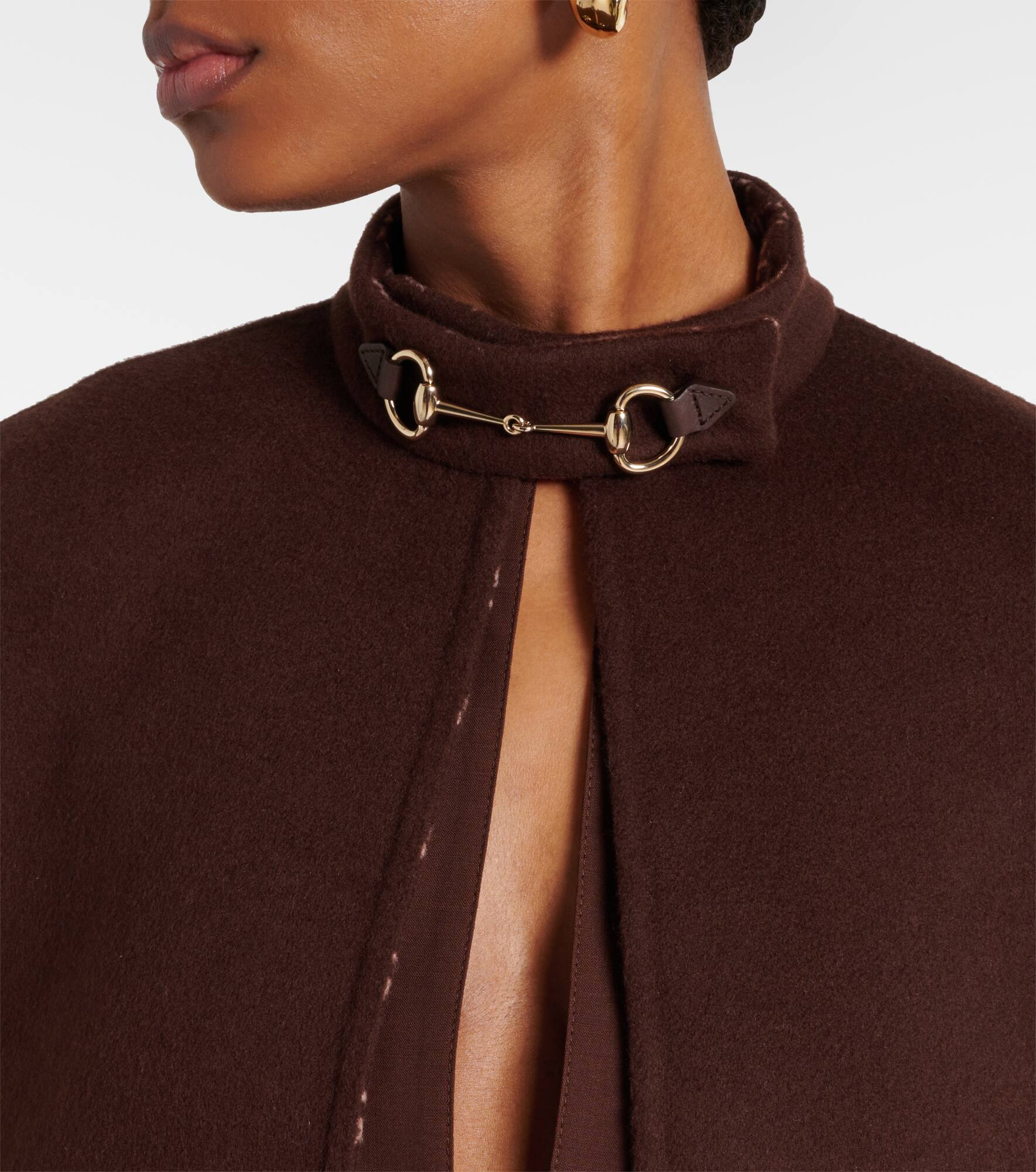 Horsebit wool cape - 4