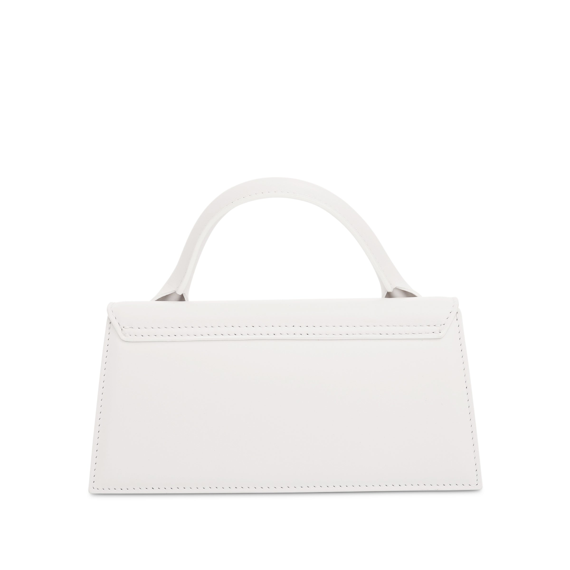 Le Chiquito Long Leather Bag in White - 3