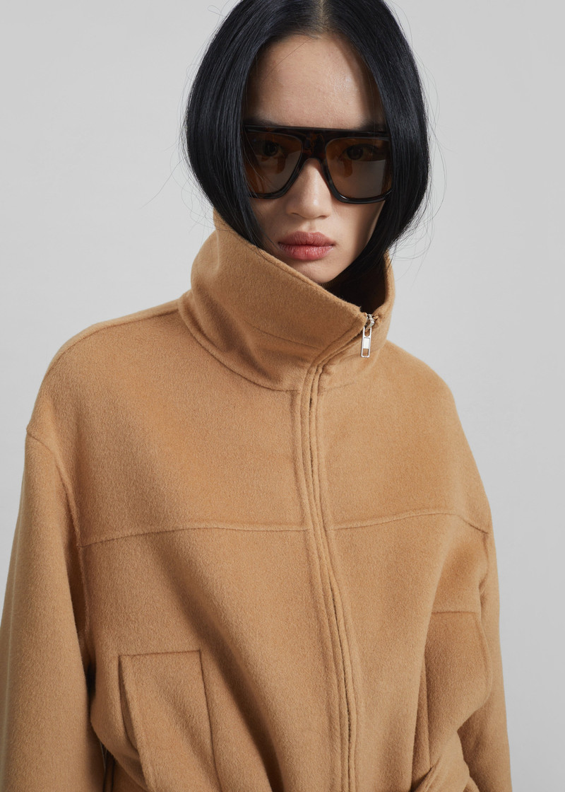 Imphal Belted Wool Jacket - Camel 5
