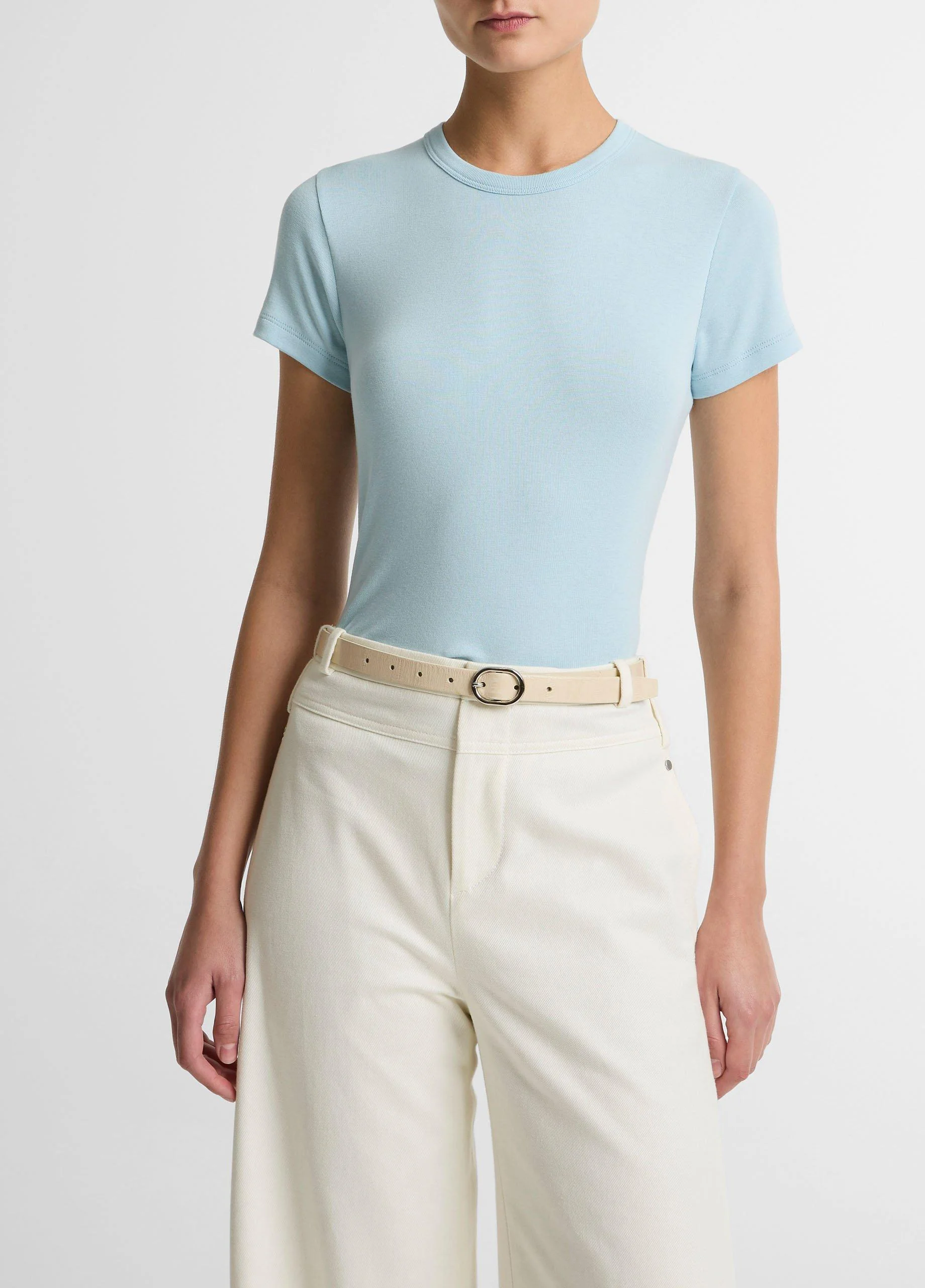 Pima Cotton-Blend '90s Shrunken T-Shirt - 1