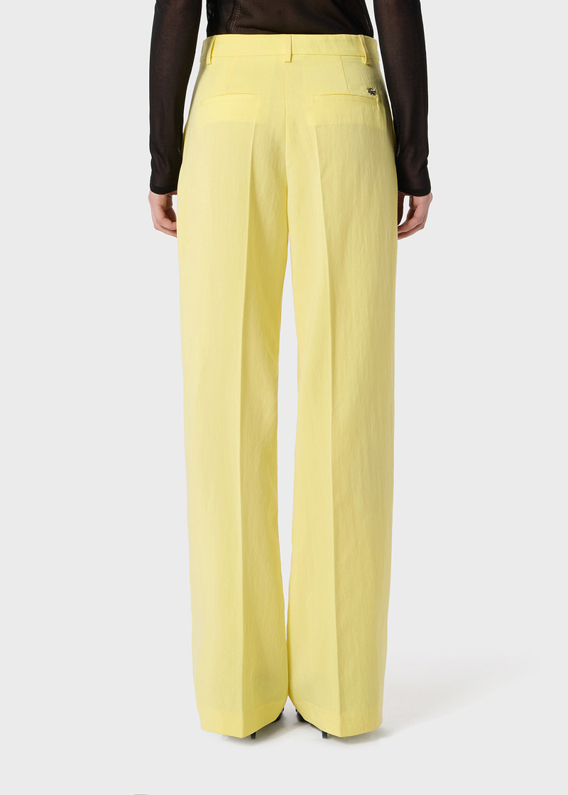 WIDE-LEG PANTS IN GABARDINE 4