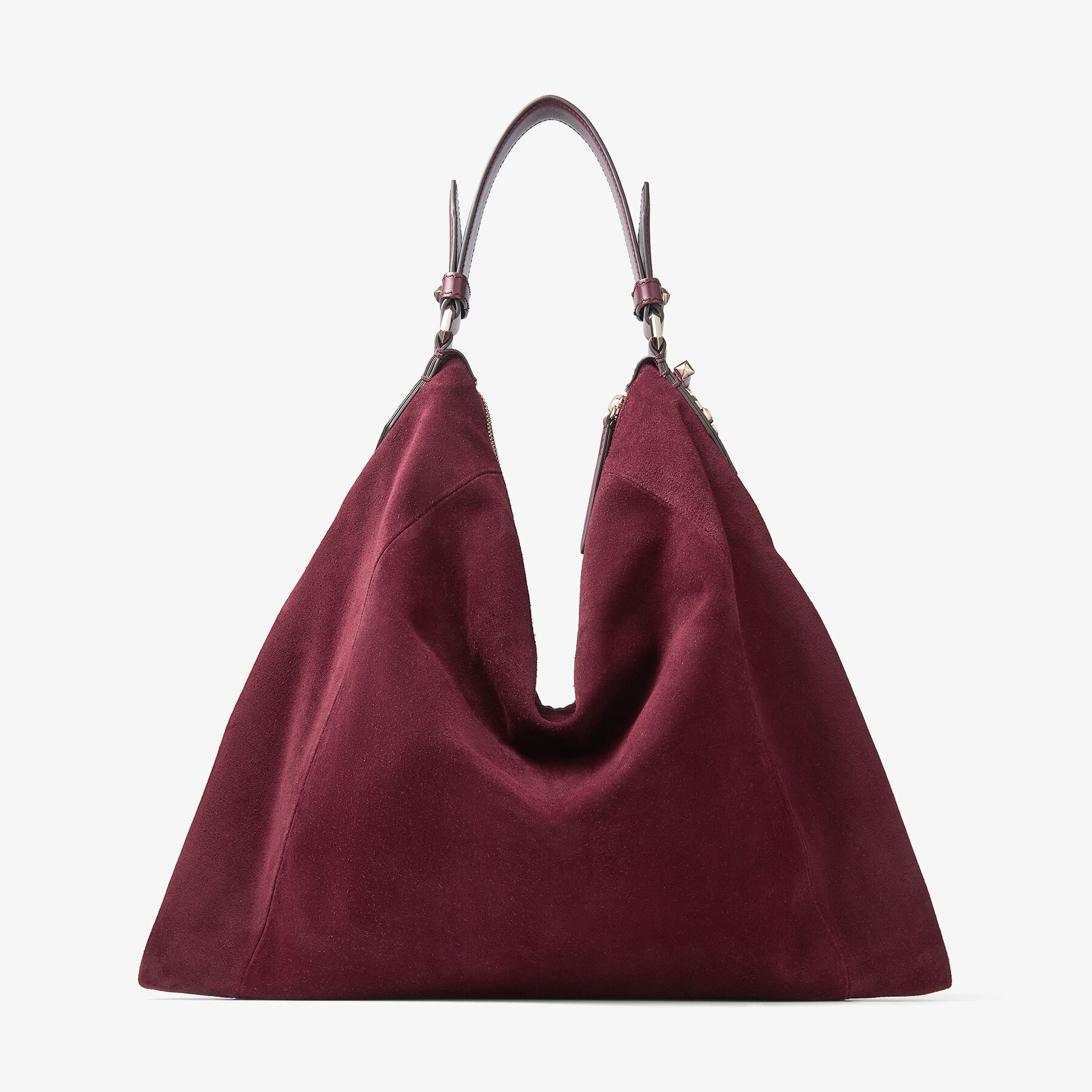 Ana Hobo/s
Burgundy Suede and Smooth Calf Leather Hobo Handbag - 6