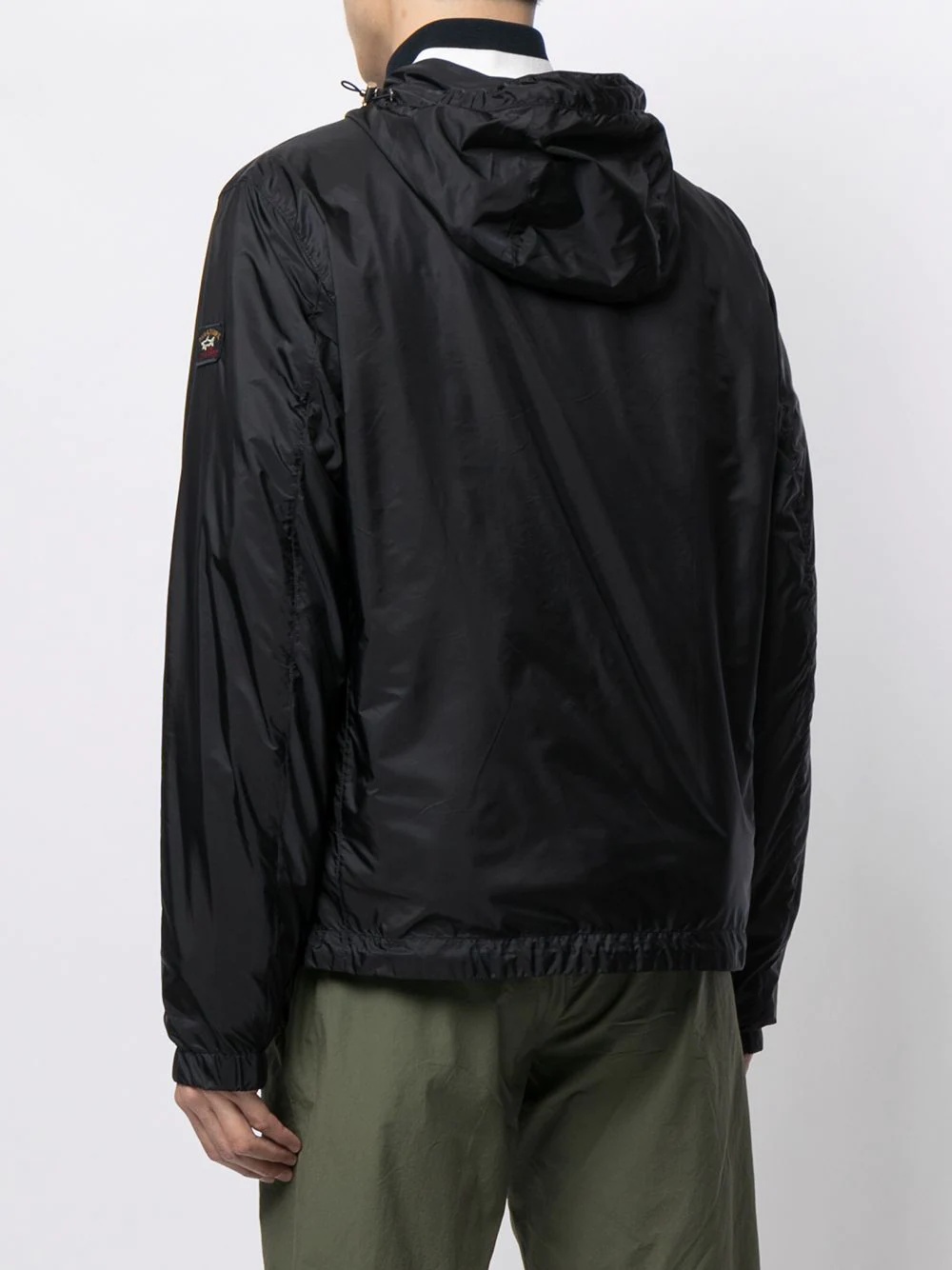 logo patch hooded windbreaker - 4