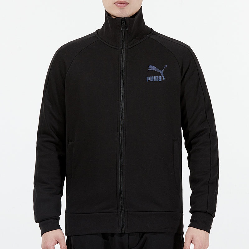 PUMA Iconic T7 Retro logo Sports Stand Collar Jacket Black 531377-95 - 3