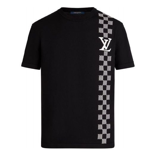 LOUIS VUITTON LV SS21 Racing Checked Short Sleeve For Men Black 1A8P9V - 1