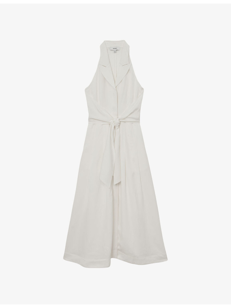 Tor Halterneck Woven Midi Dress 1