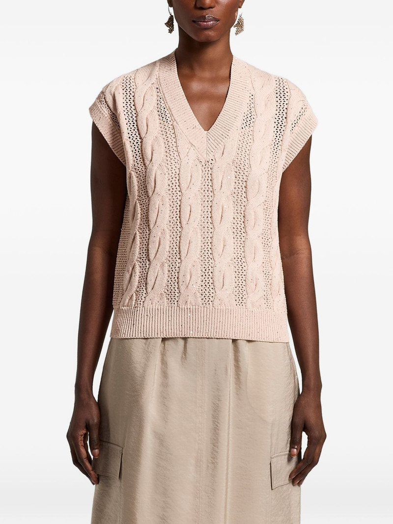 sequinned cordonet vest 1