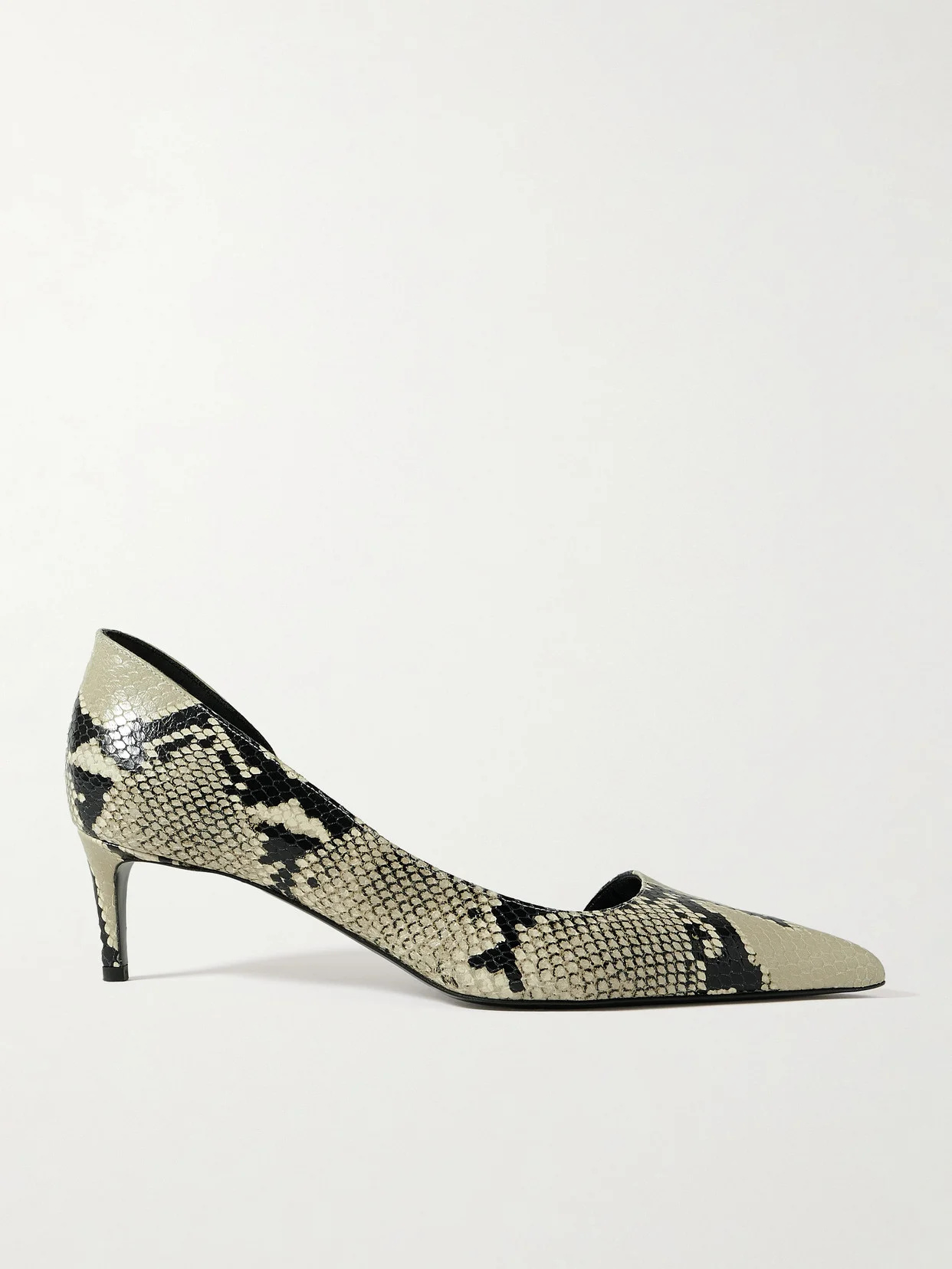 Jett Snake-effect Leather Pumps - 1