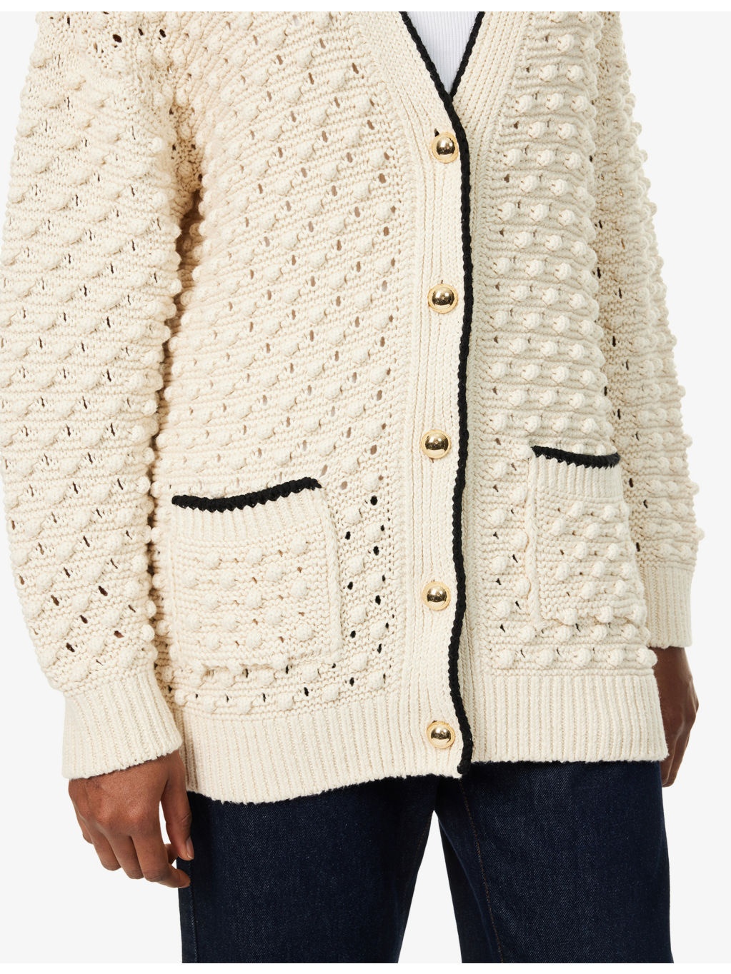 The Bauble V-Neck Cotton-Knit Cardigan - 5
