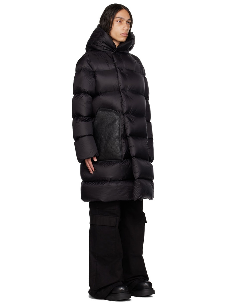 Black Hooded Down Coat 2
