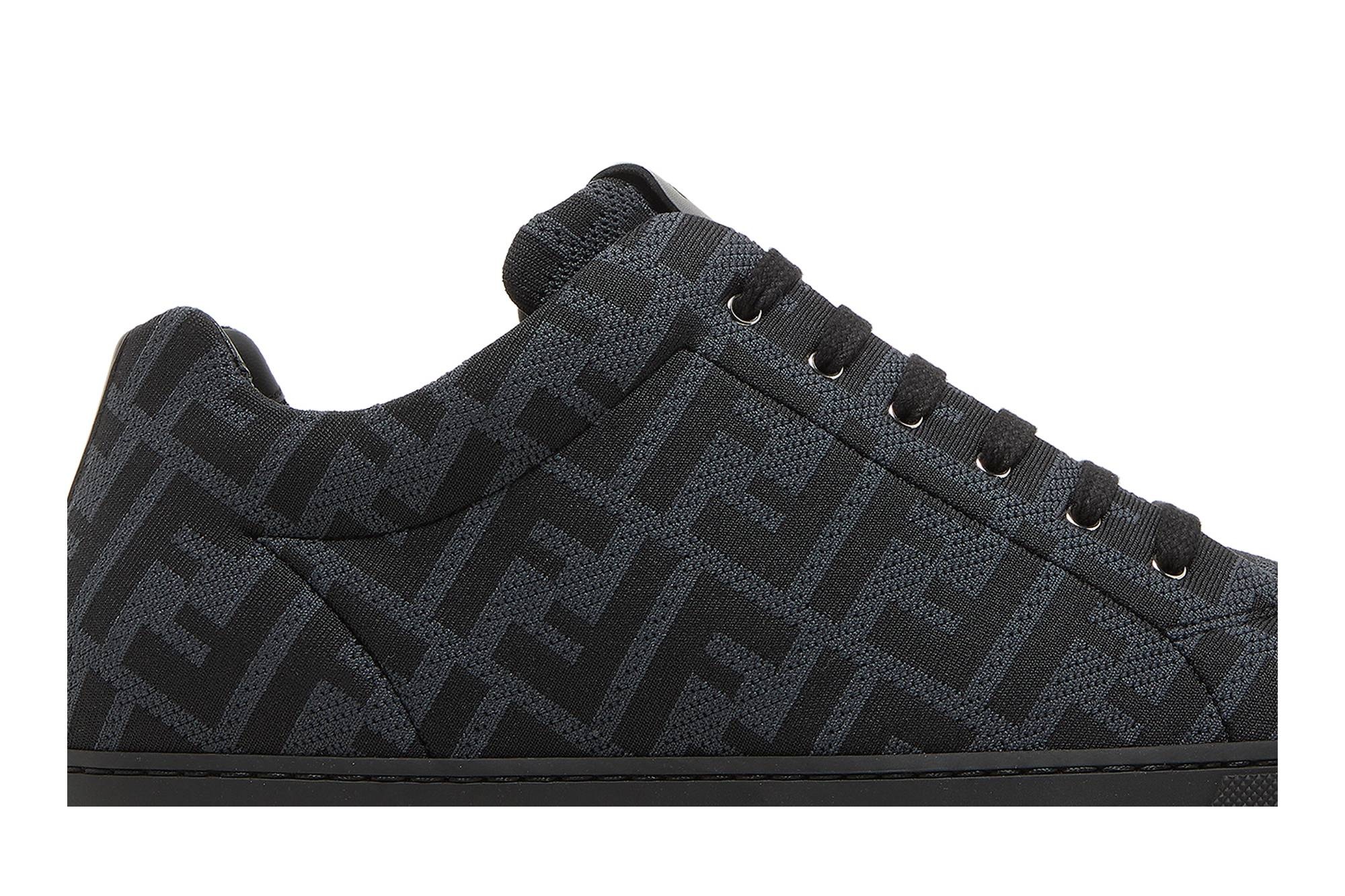 Fendi FF Motif Lace Up Low 'Black' - 2