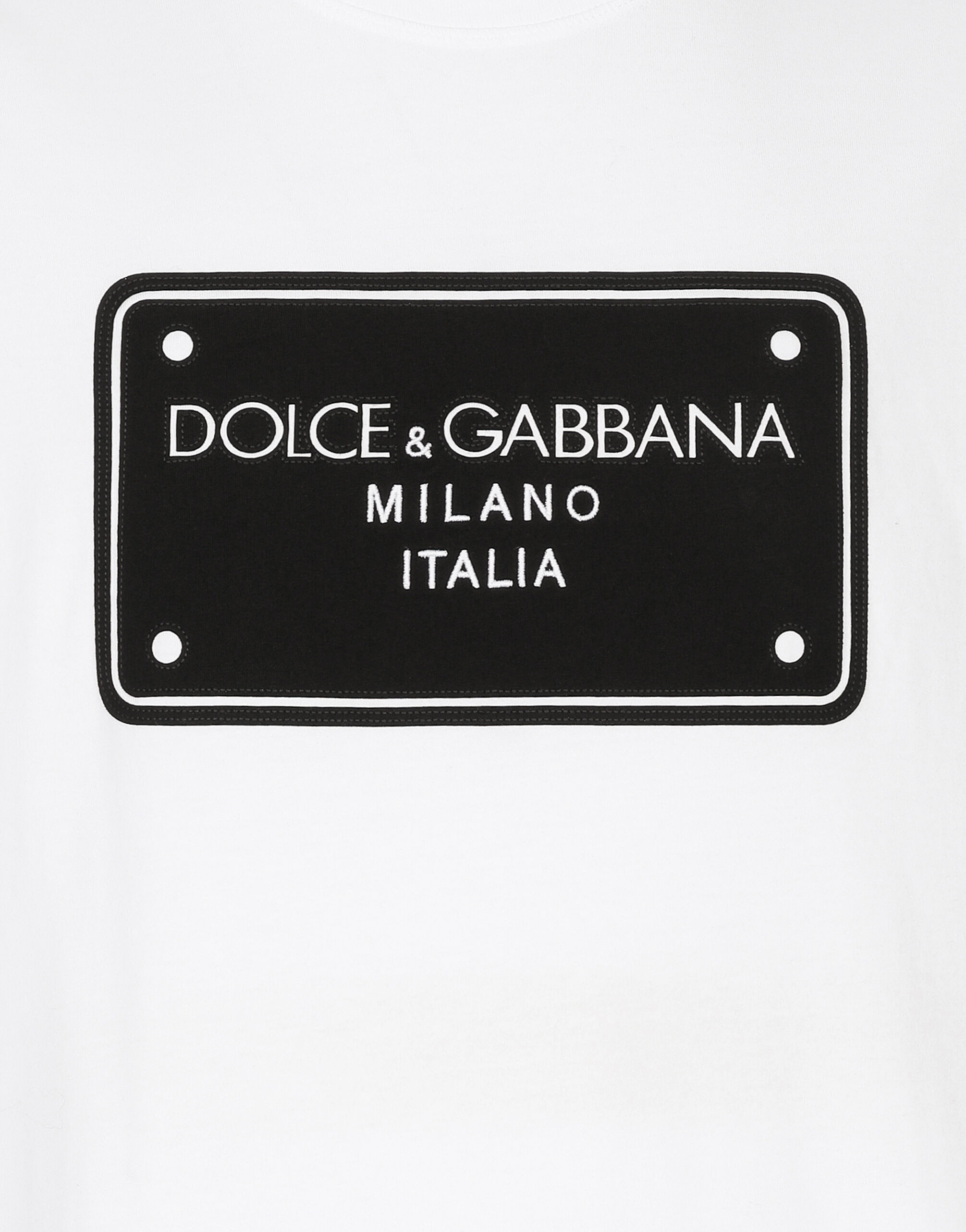 Cotton T-shirt with branded tag embroidery - 2