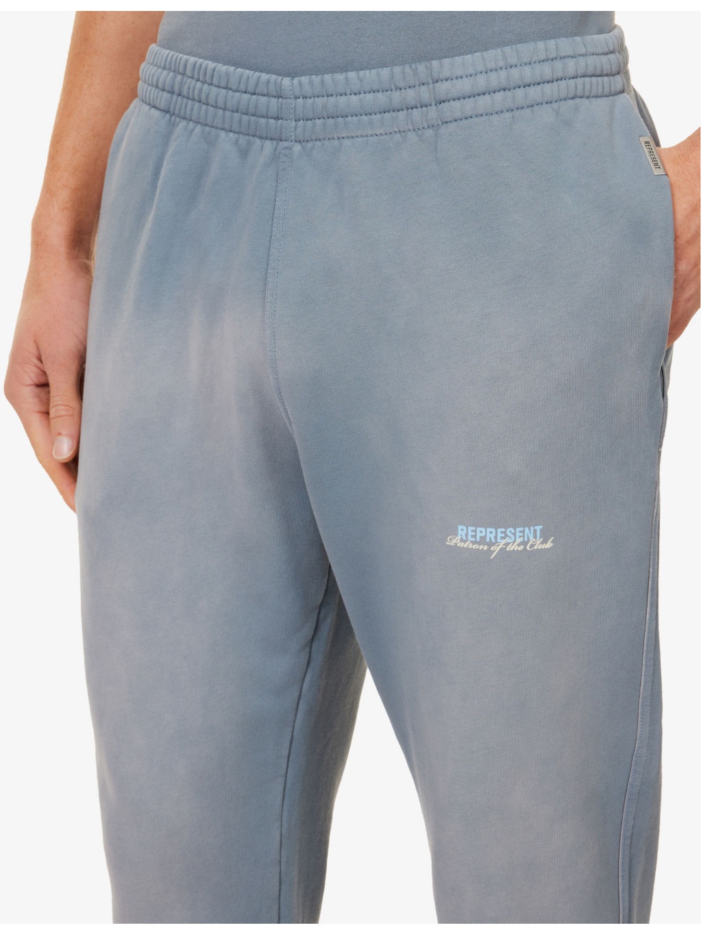 Patron Of The Club brand-print straight-leg relaxed-fit cotton-jersey jogging bottoms - 5