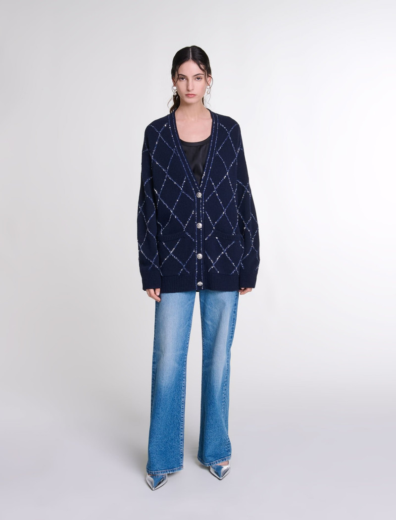 maje Longline wool cardigan outlook