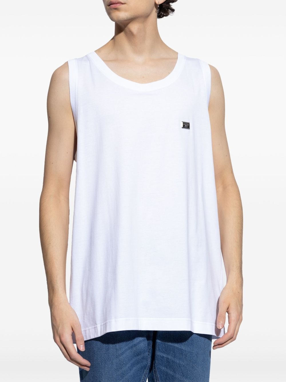 logo-patch tank top - 3