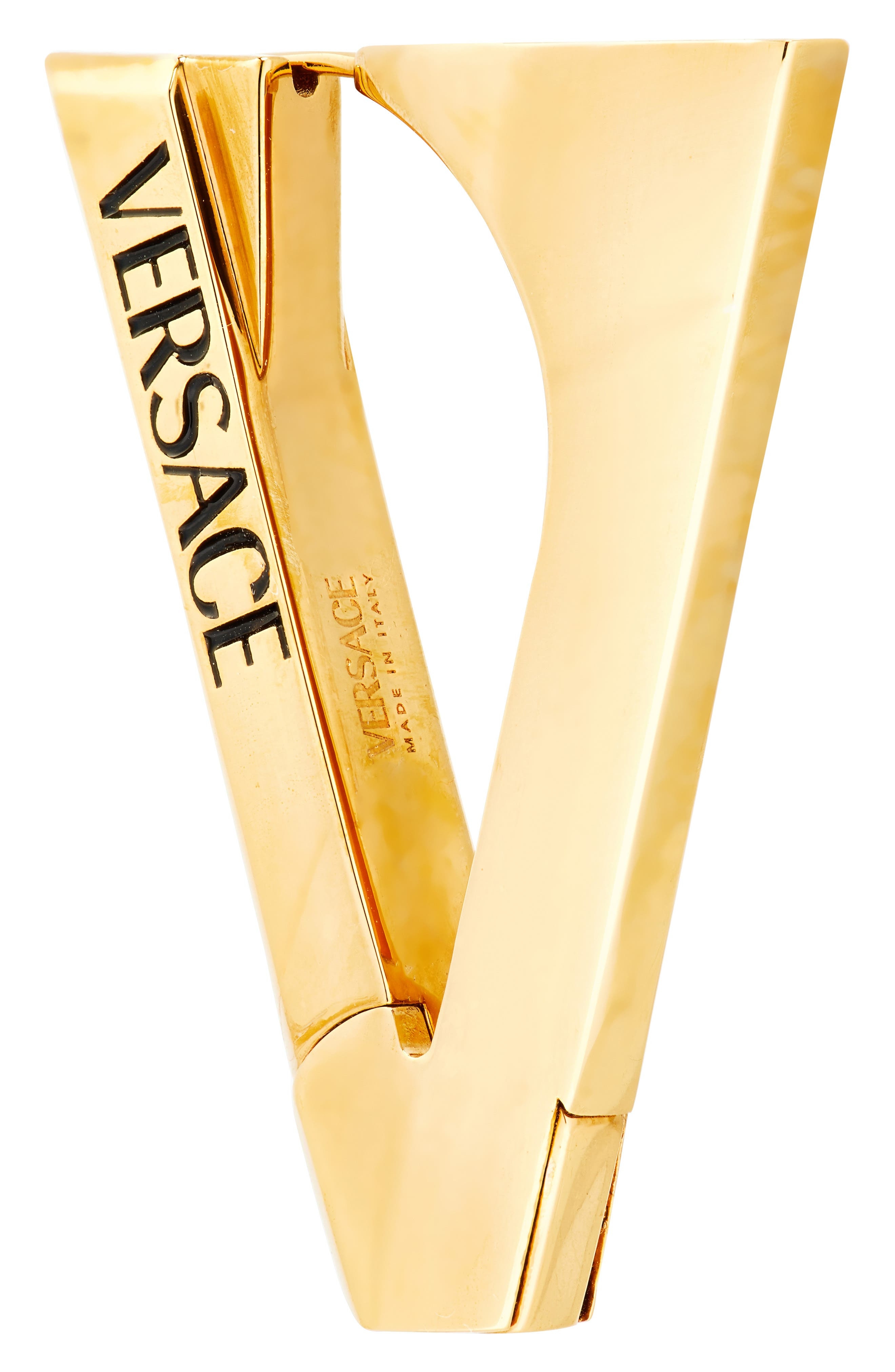 Versace V Drop Earrings in Versace Gold at Nordstrom - 4