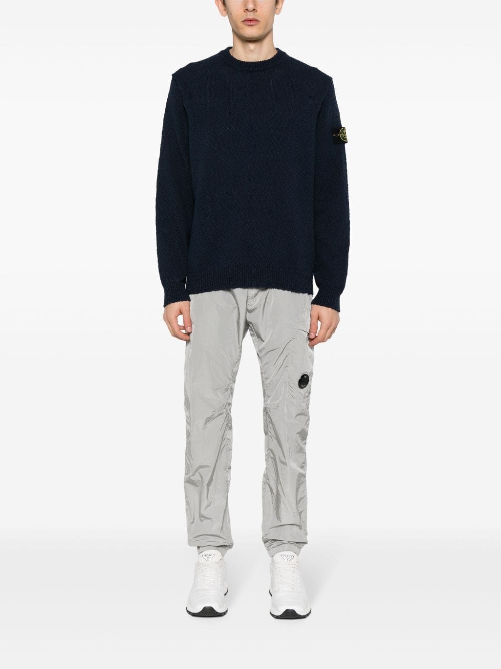 Compass-badge knitted jumper - 2