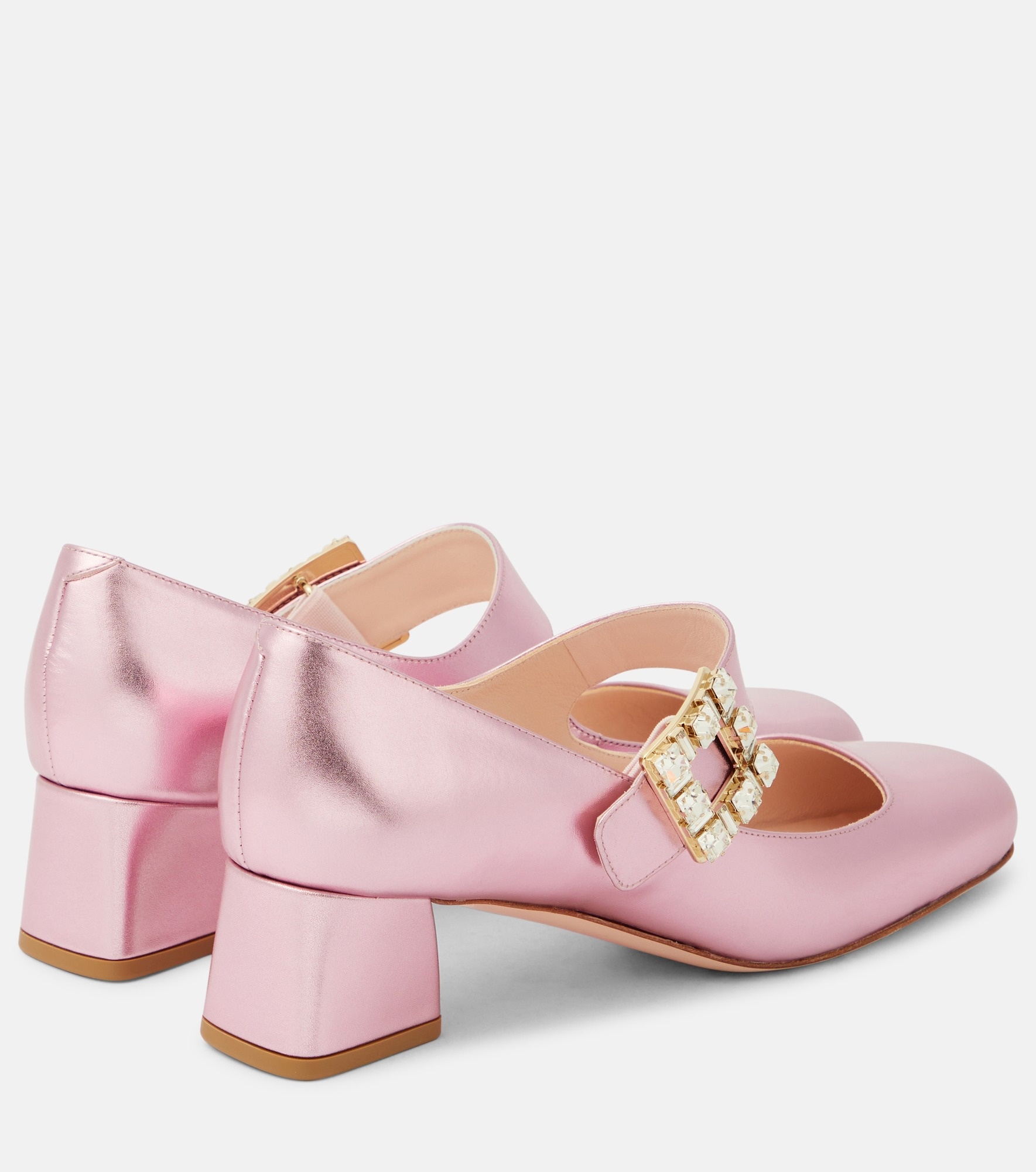 Très Vivier metallic leather Mary Jane pumps - 3